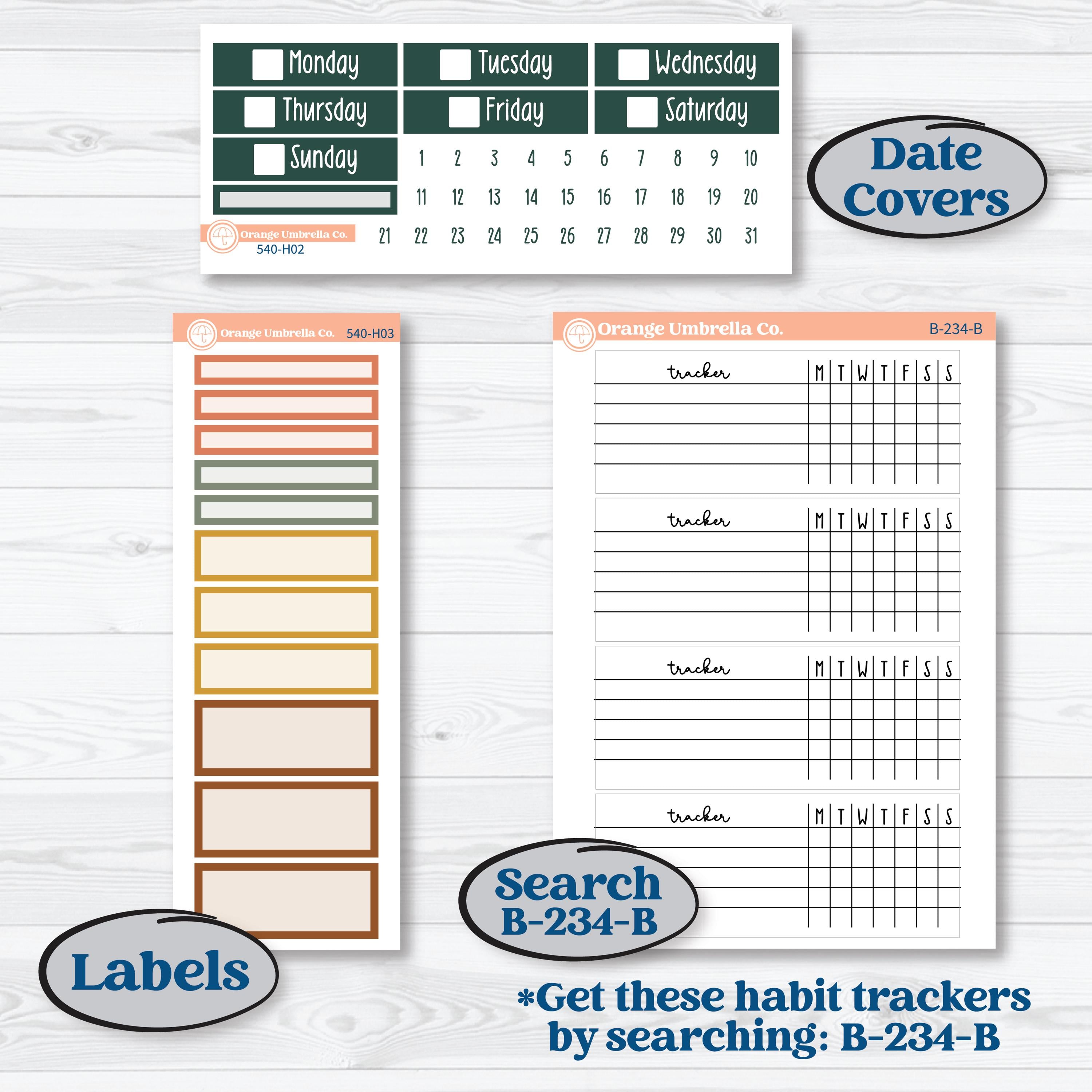 Book Love Planner Kit | Plum Vertical Priorities 7x9 Planner Kit Stickers | Bookmarked | KIT-540-H