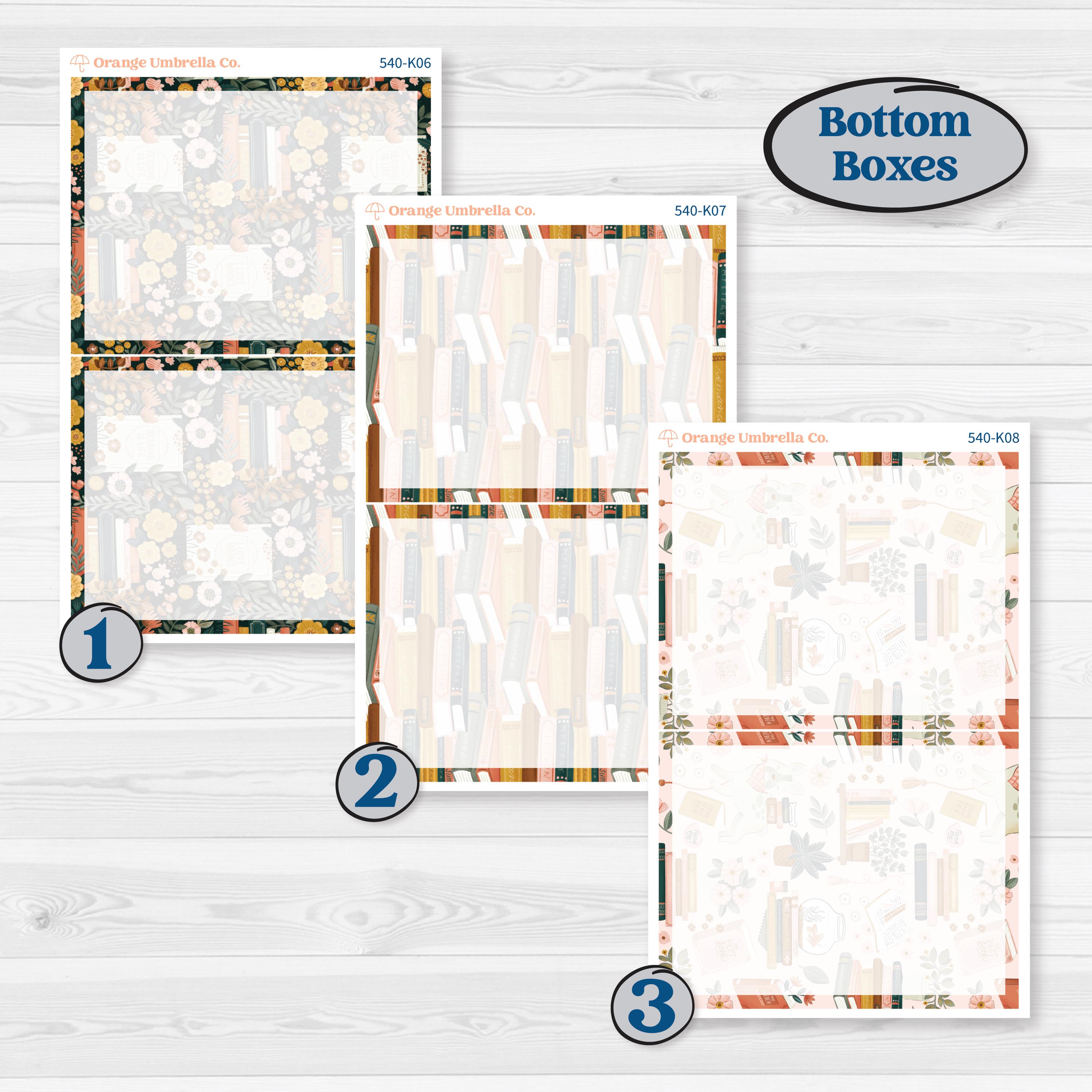 Book Love Planner Kit | 7x9 Erin Condren Daily Duo Planner Kit Stickers | Bookmarked | KIT-540-K