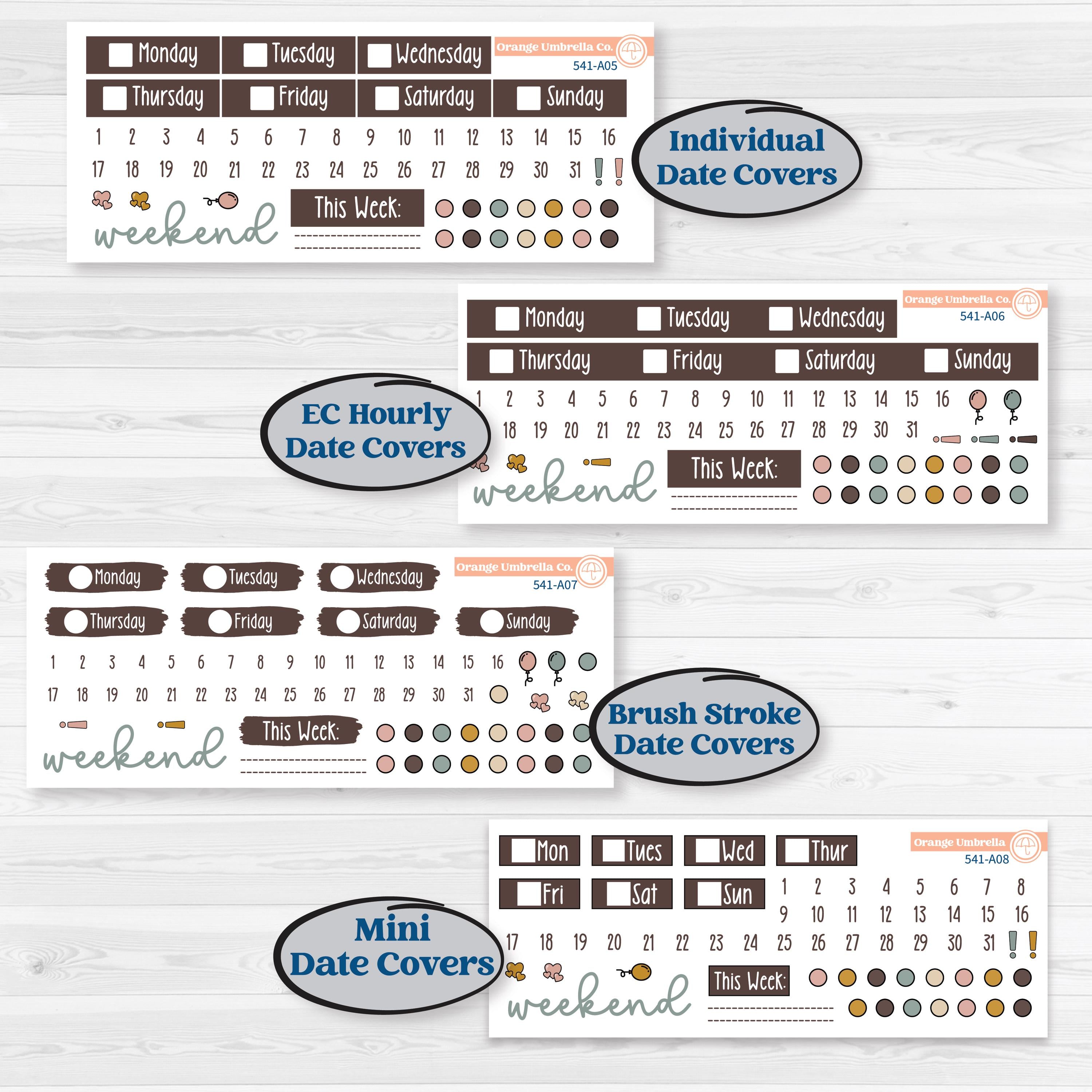 Boho Floral Planner Kit | Weekly Sticker Kit for Vertical Planners like Erin Condren | Living Is Easy | KIT-541-A