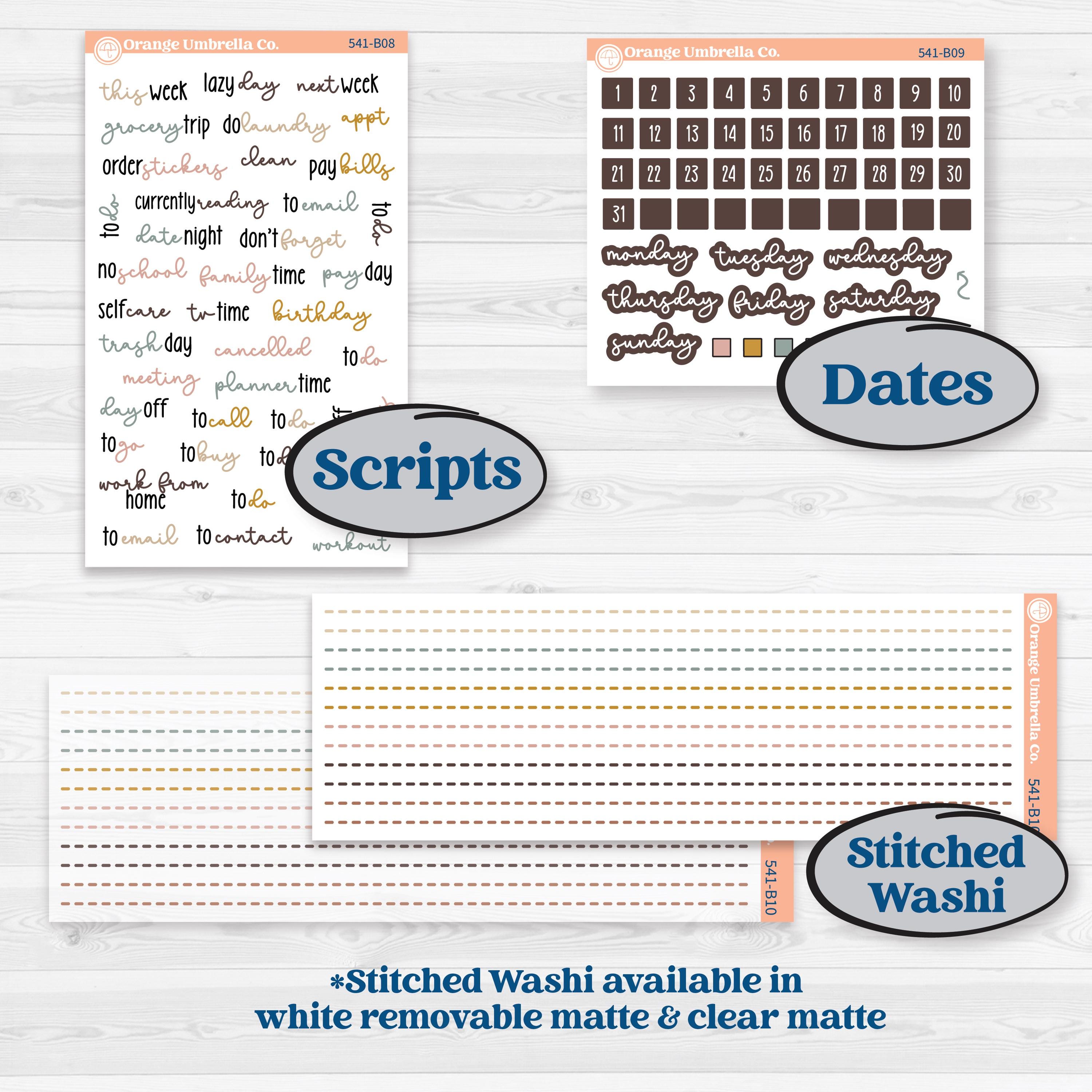 Boho Floral Planner Kit | Weekly Add-On Planner Kit Stickers | Living Is Easy | KIT-541-B