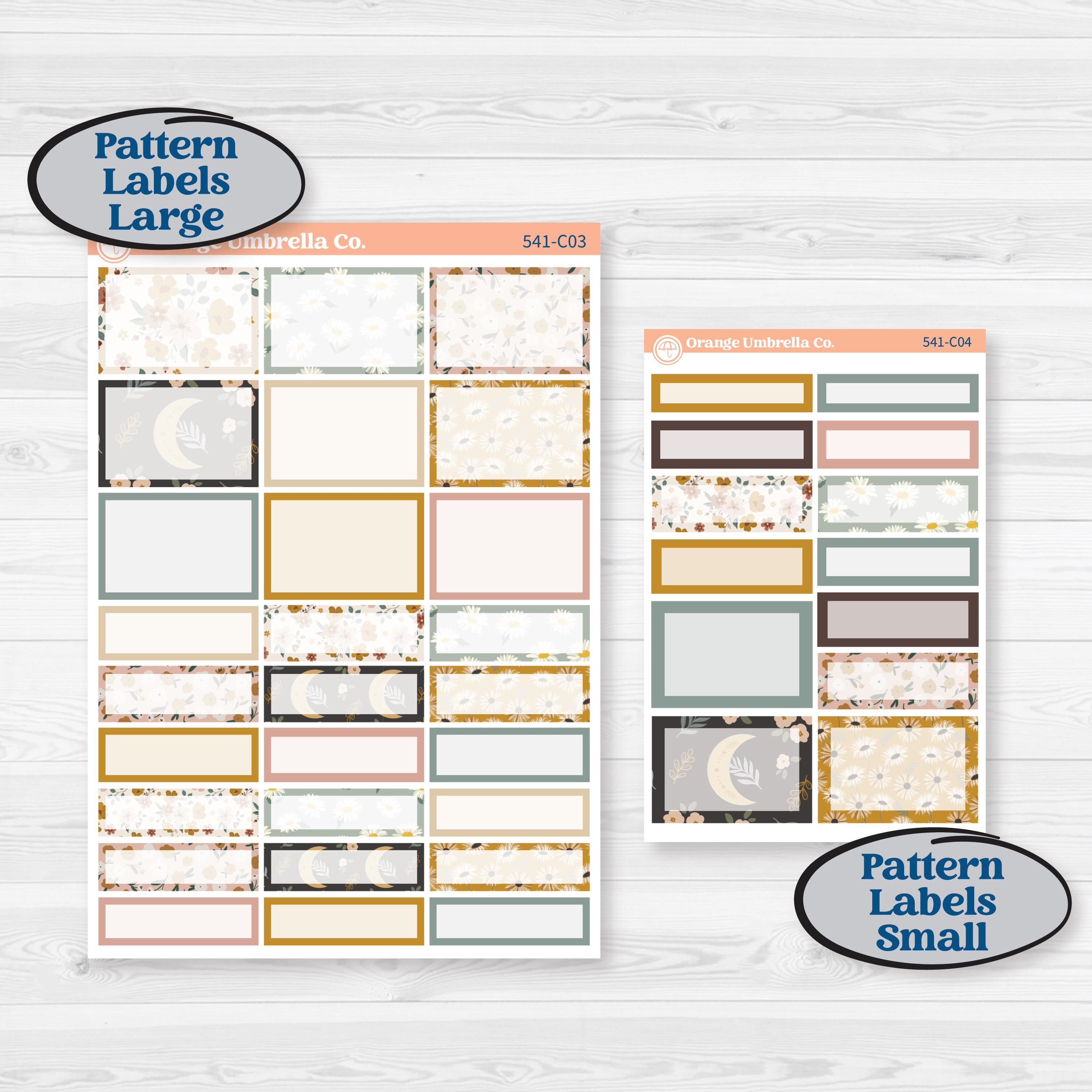 Boho Floral Planner Kit | Weekly Add-On Labels Planner Kit Stickers | Living Is Easy | KIT-541-C