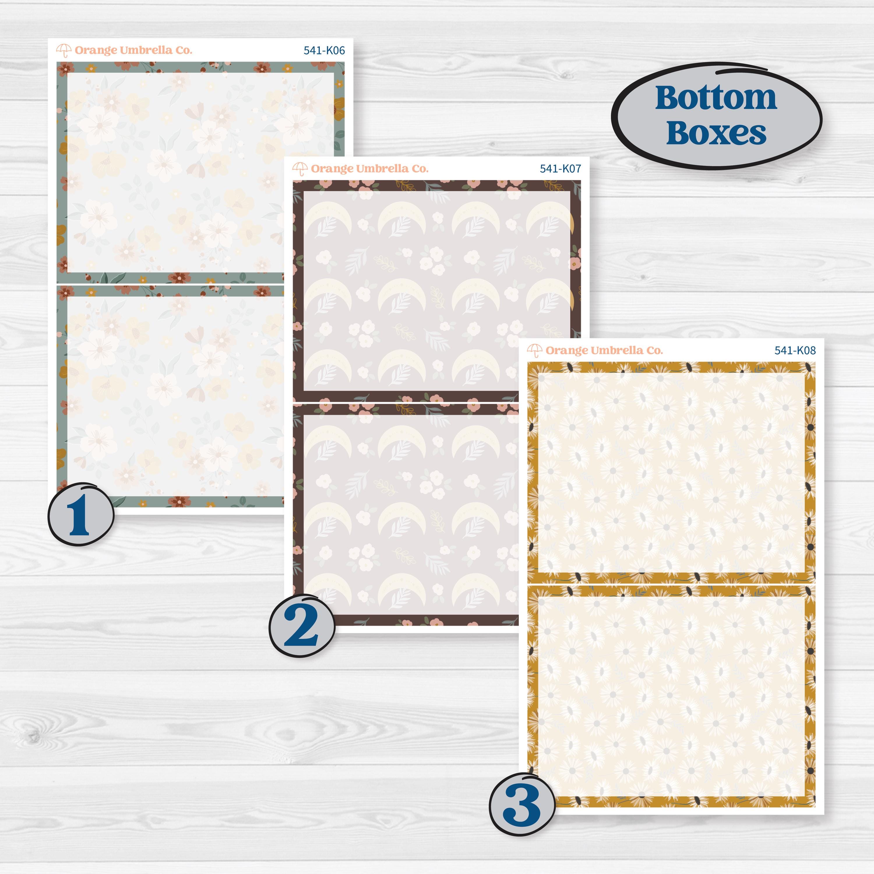 Boho Floral Planner Kit | 7x9 Erin Condren Daily Duo Planner Kit Stickers | Living Is Easy | KIT-541-K