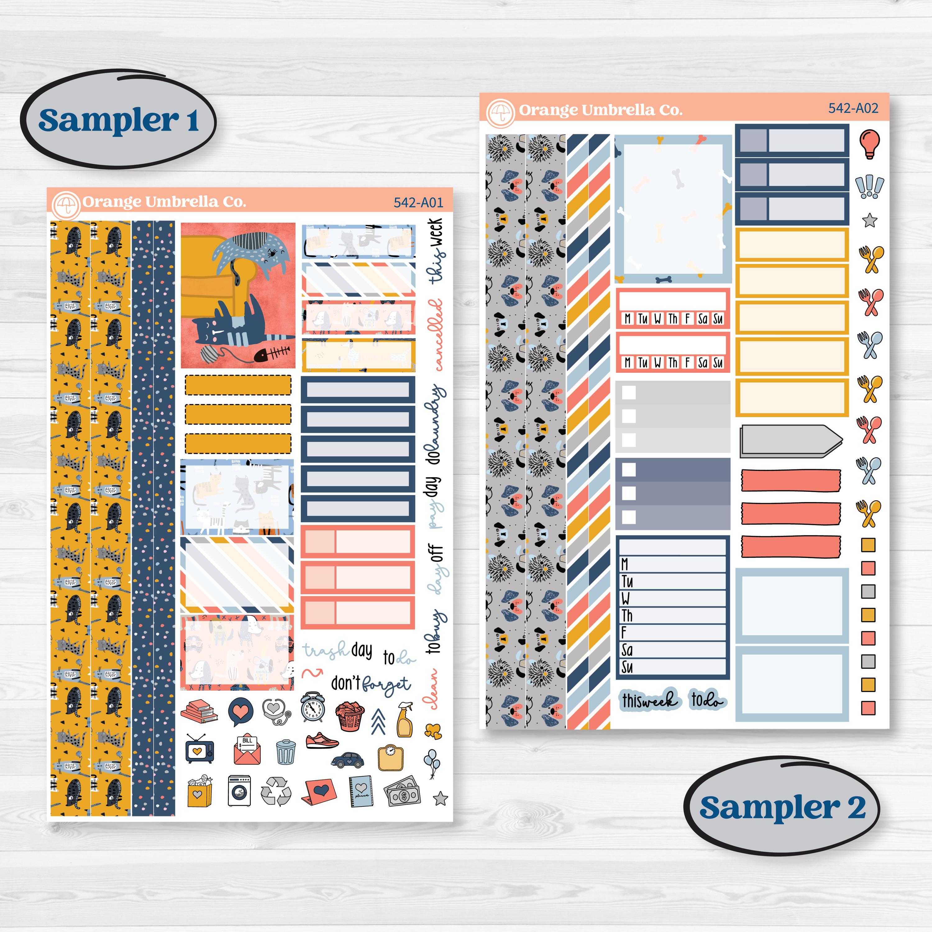 Pet Lover Planner Kit | Weekly Sticker Kit for Vertical Planners like Erin Condren | Furever Friends | KIT-542-A