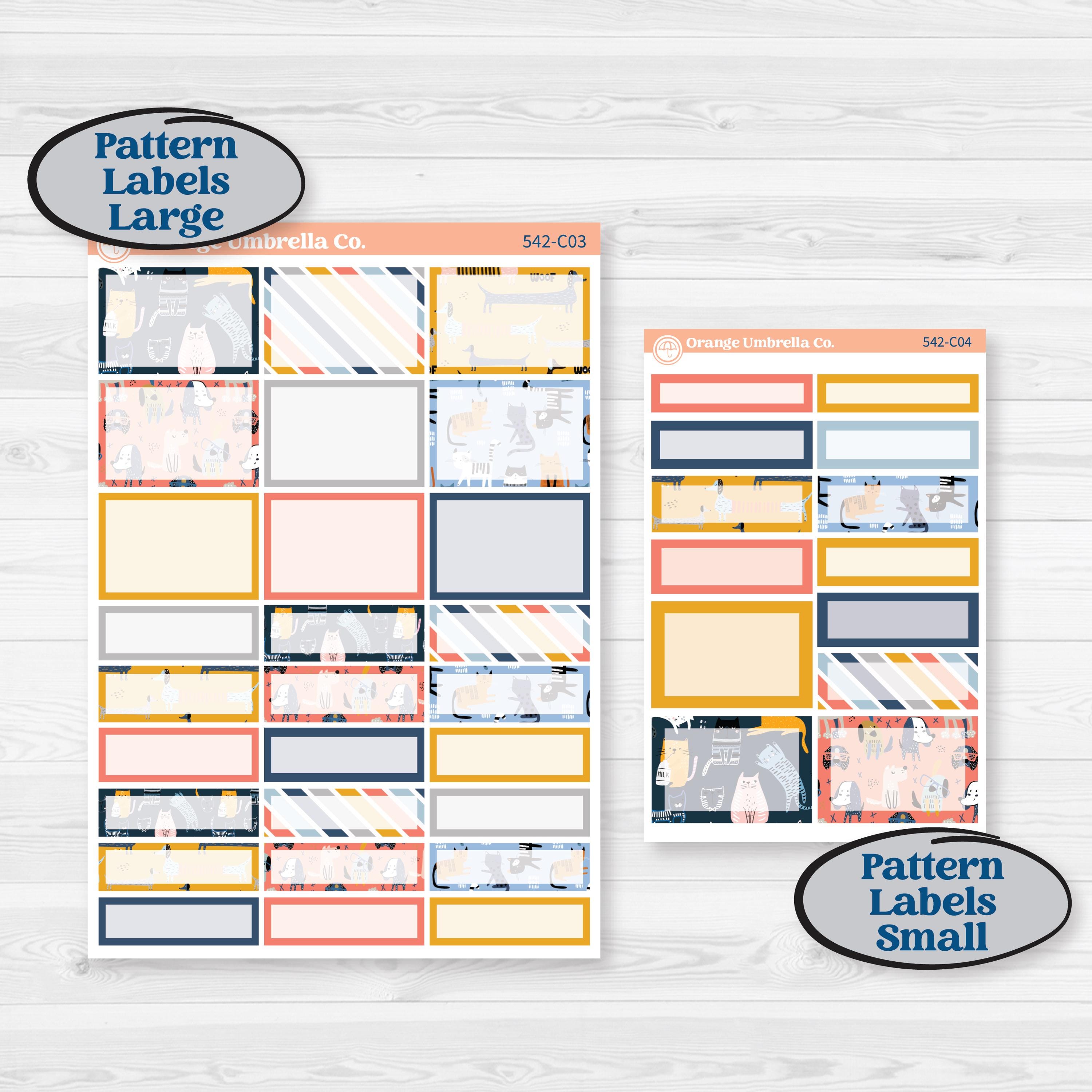 Pet Lover Planner Kit | Weekly Add-On Labels Planner Kit Stickers | Furever Friends | KIT-542-C