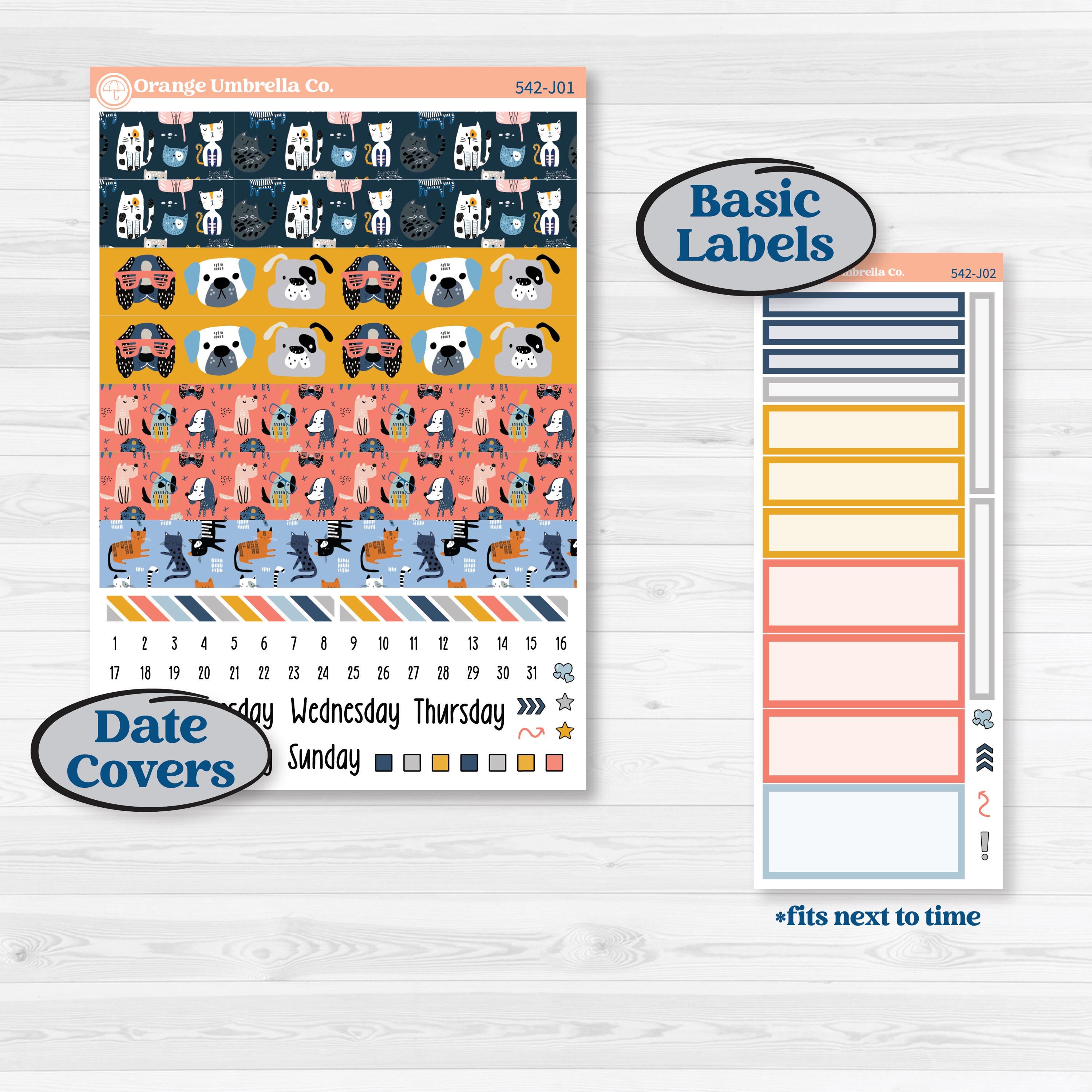 Pet Lover Planner Kit | A5 Daily Duo Planner Kit Stickers | Furever Friends | KIT-542-J