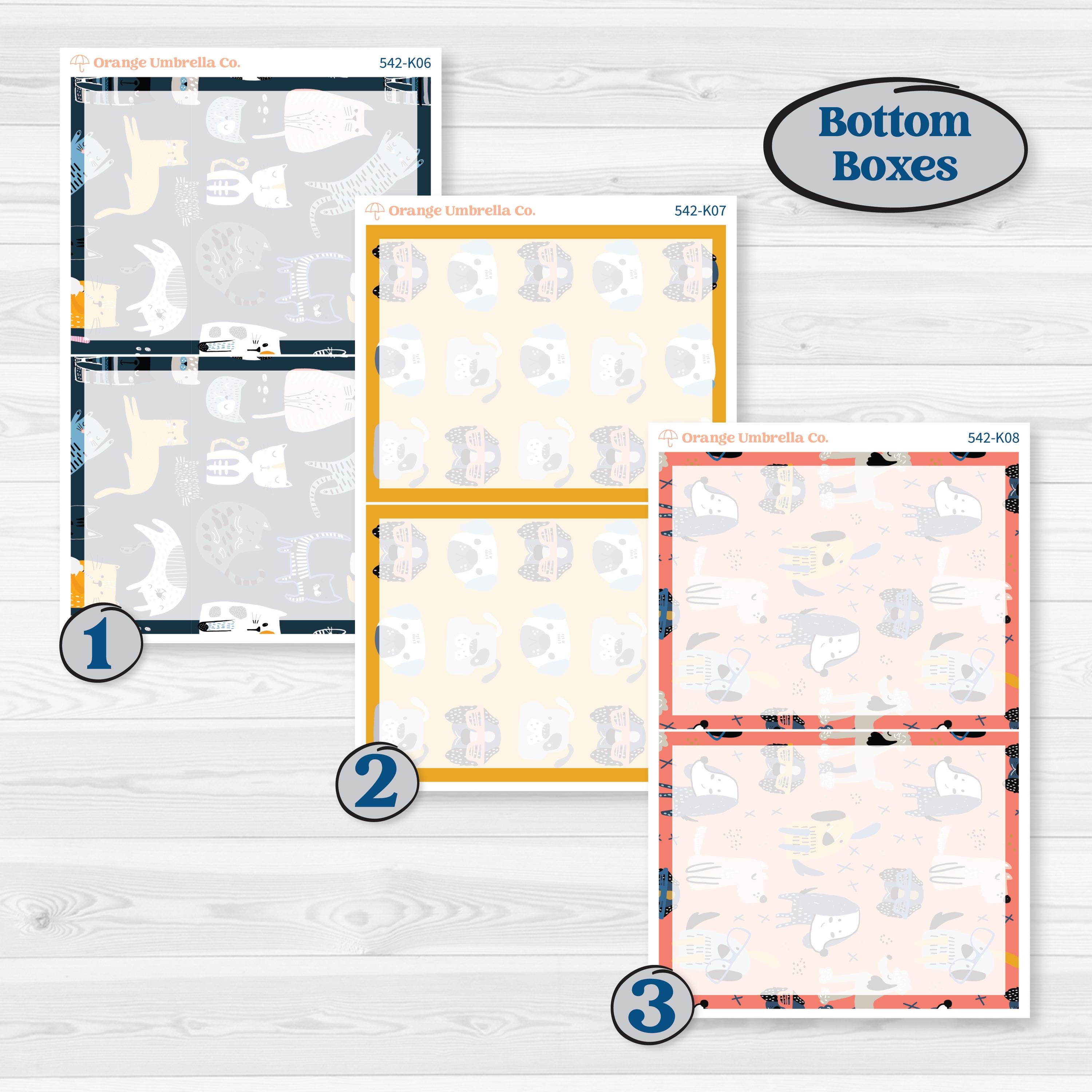 Pet Lover Planner Kit | 7x9 Erin Condren Daily Duo Planner Kit Stickers | Furever Friends | KIT-542-K