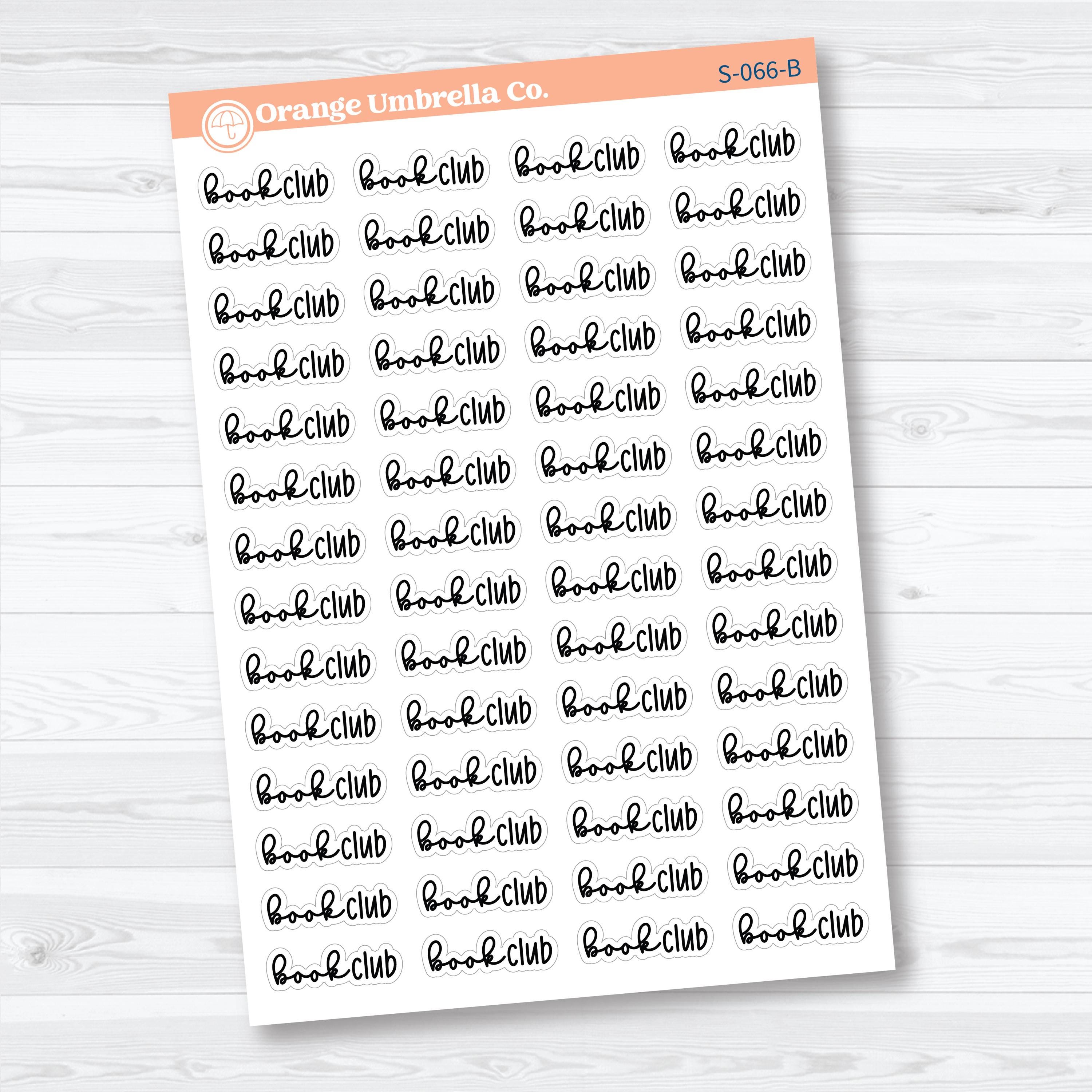 Book Club Planner Script Stickers | Reading Journal Scripts F18 | S-066