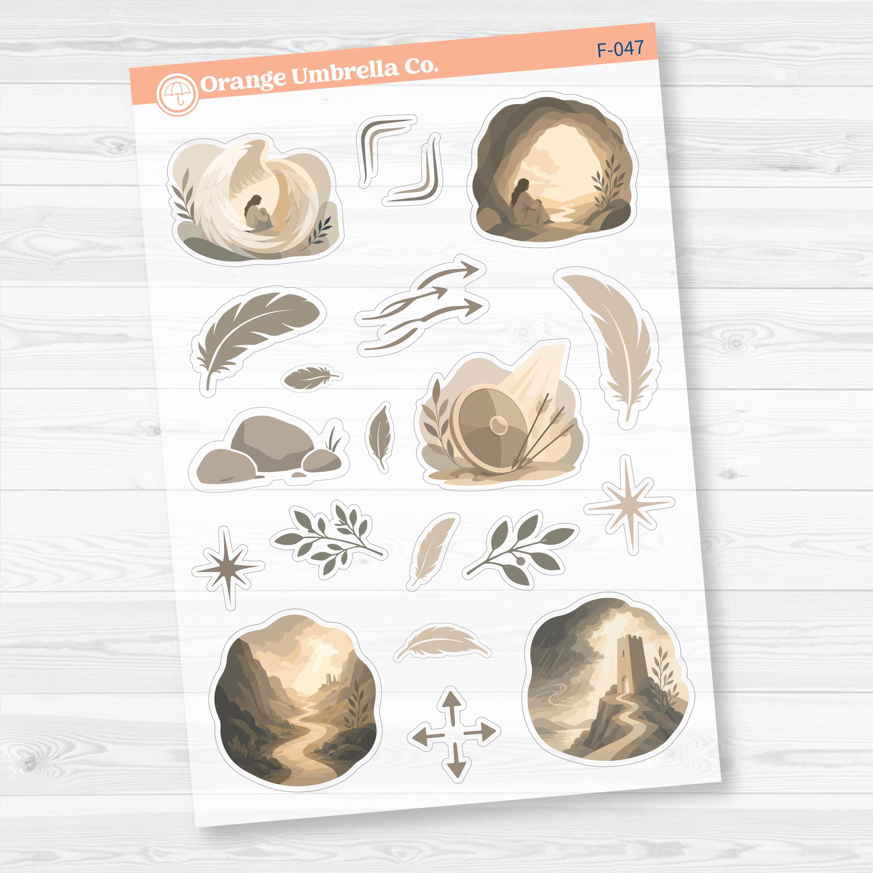 Psalm 91 Bible Study Clear Matte Planner Stickers | Faith Journaling Stickers | F-045-047-CM