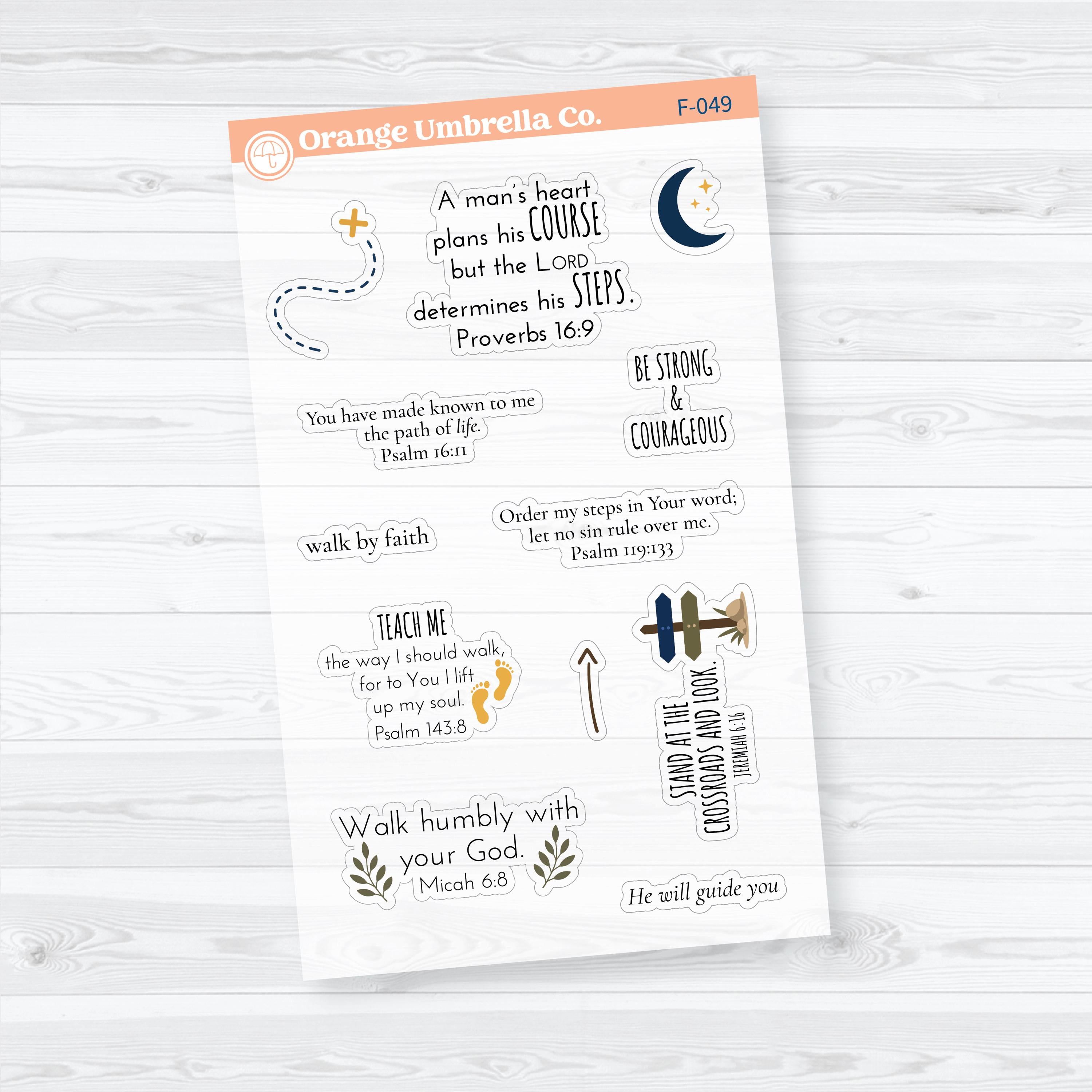 Where He Leads | Journey Bible Study Sticker Collection Clear Matte | F-048–F-051-CM