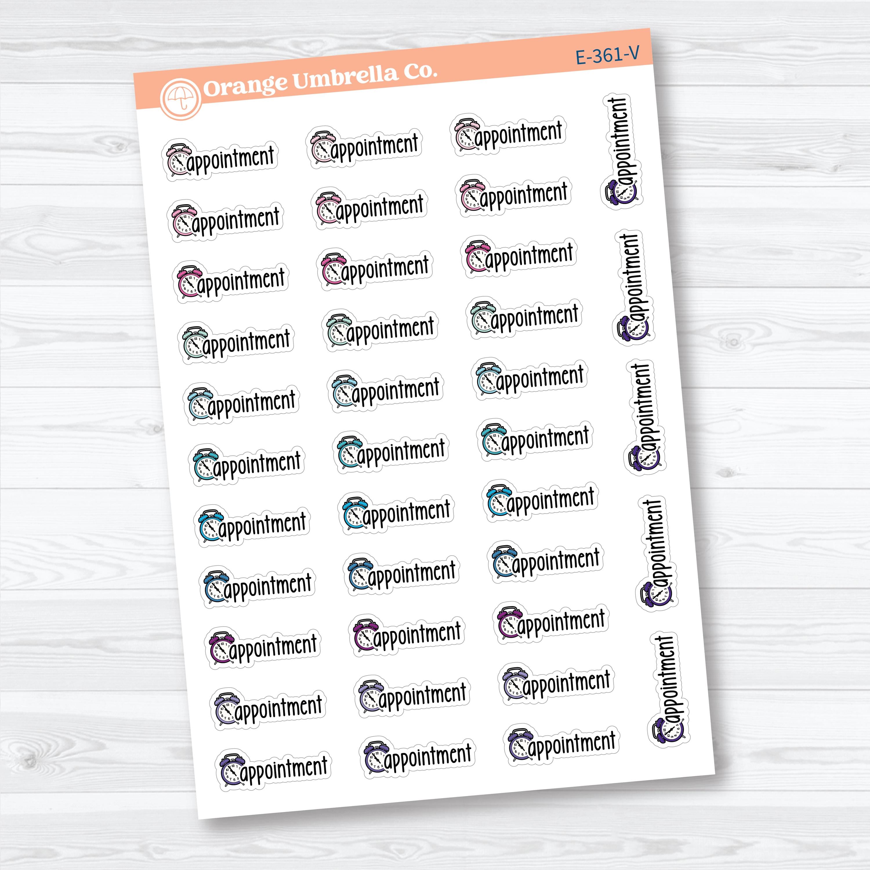 Appointment Doodled Event Labels | Planner Stickers F18 | E-361