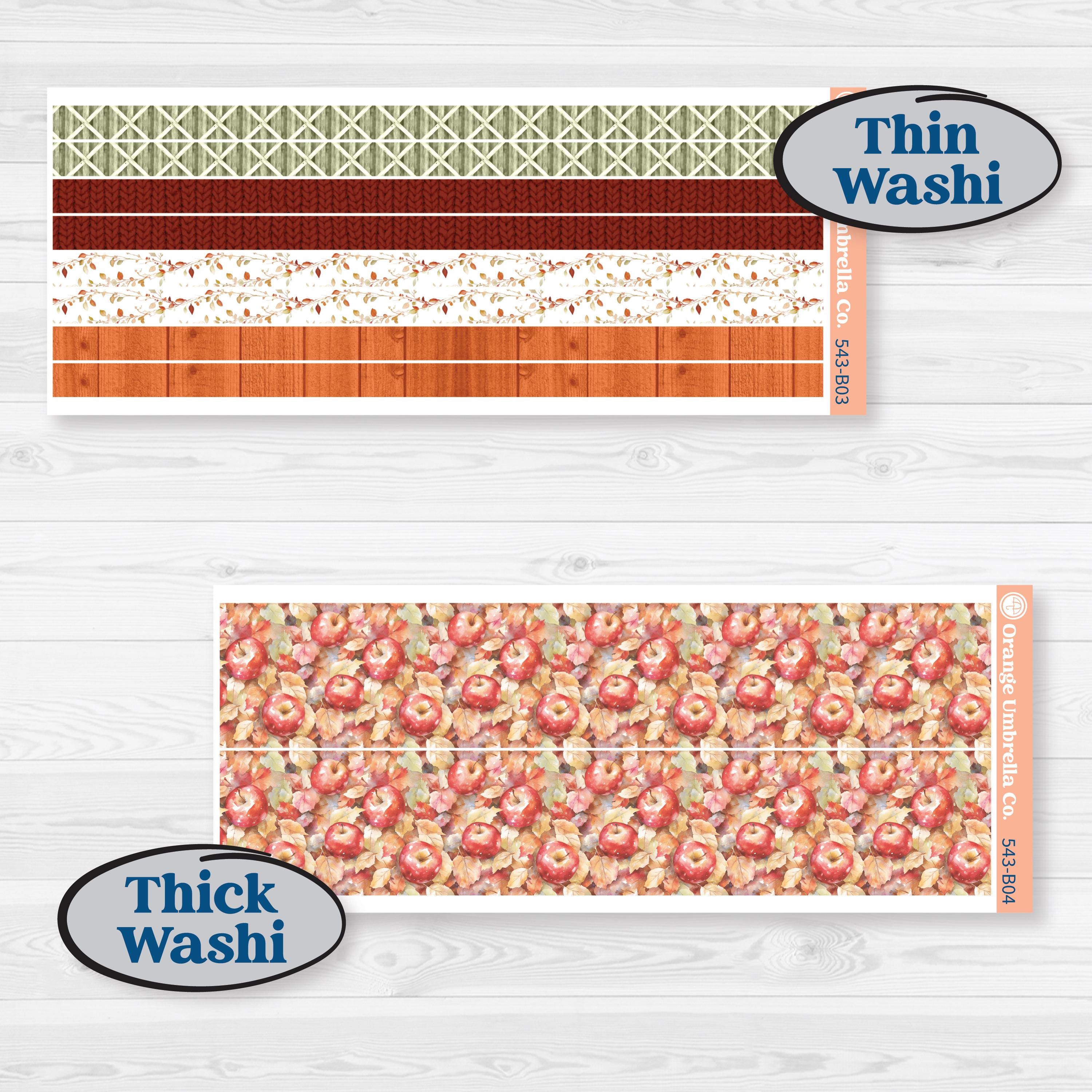 Apple Harvest Planner Kit | Weekly Add-On Planner Kit Stickers | Apple Crisp | KIT-543-B