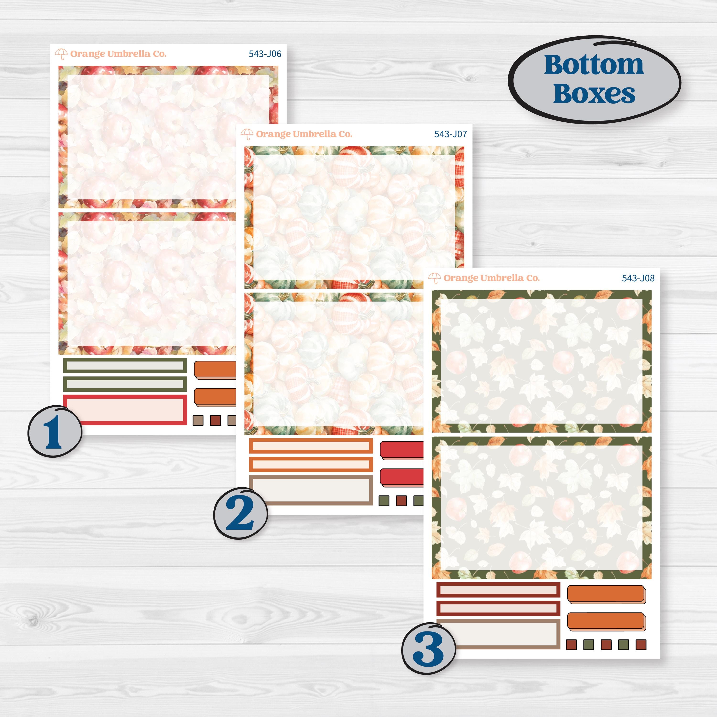Apple Harvest Planner Kit | A5 Daily Duo Planner Kit Stickers | Apple Crisp | KIT-543-J