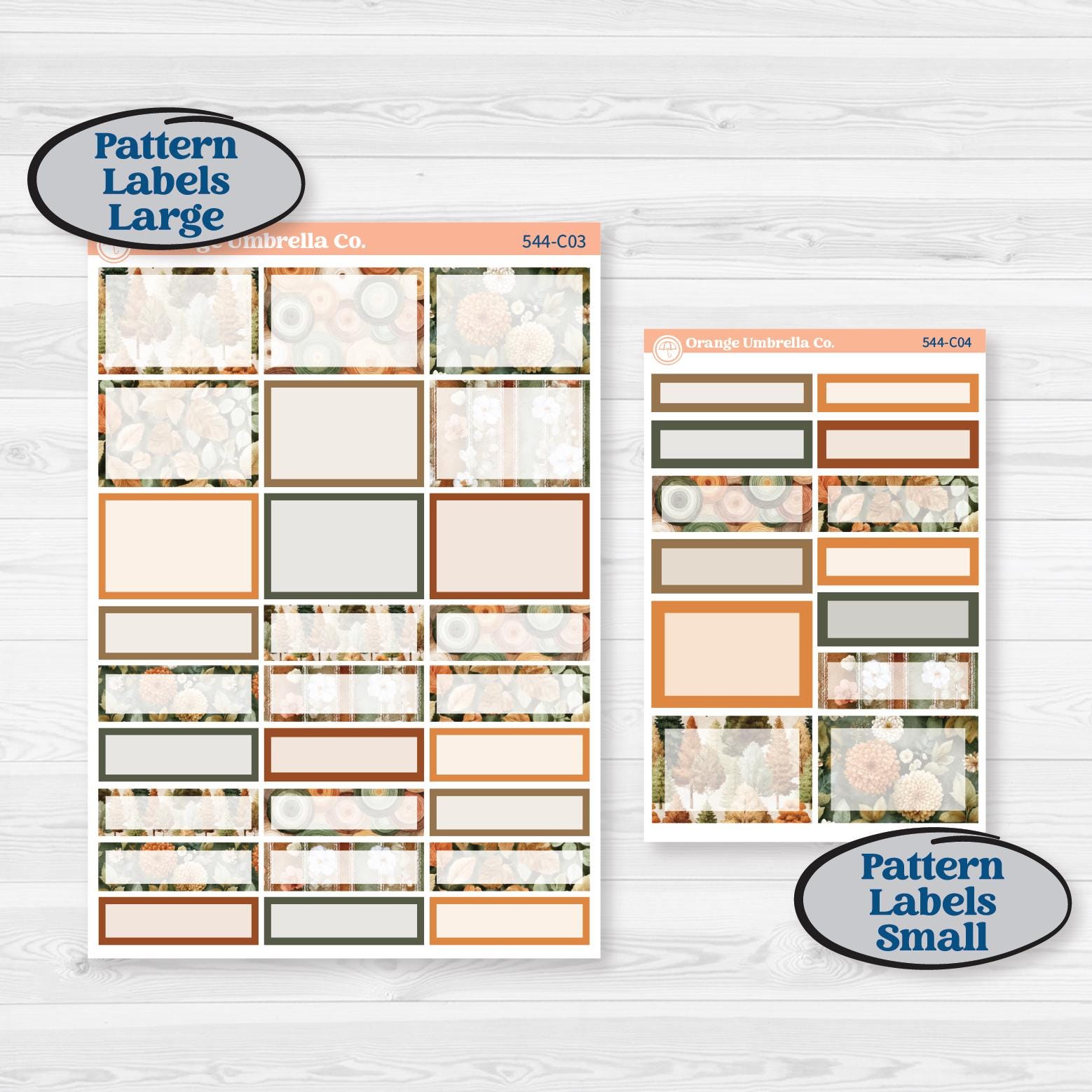 Autumn Woodland Planner Kit | Weekly Add-On Labels Planner Kit Stickers | Autumn Stroll | KIT-544-C