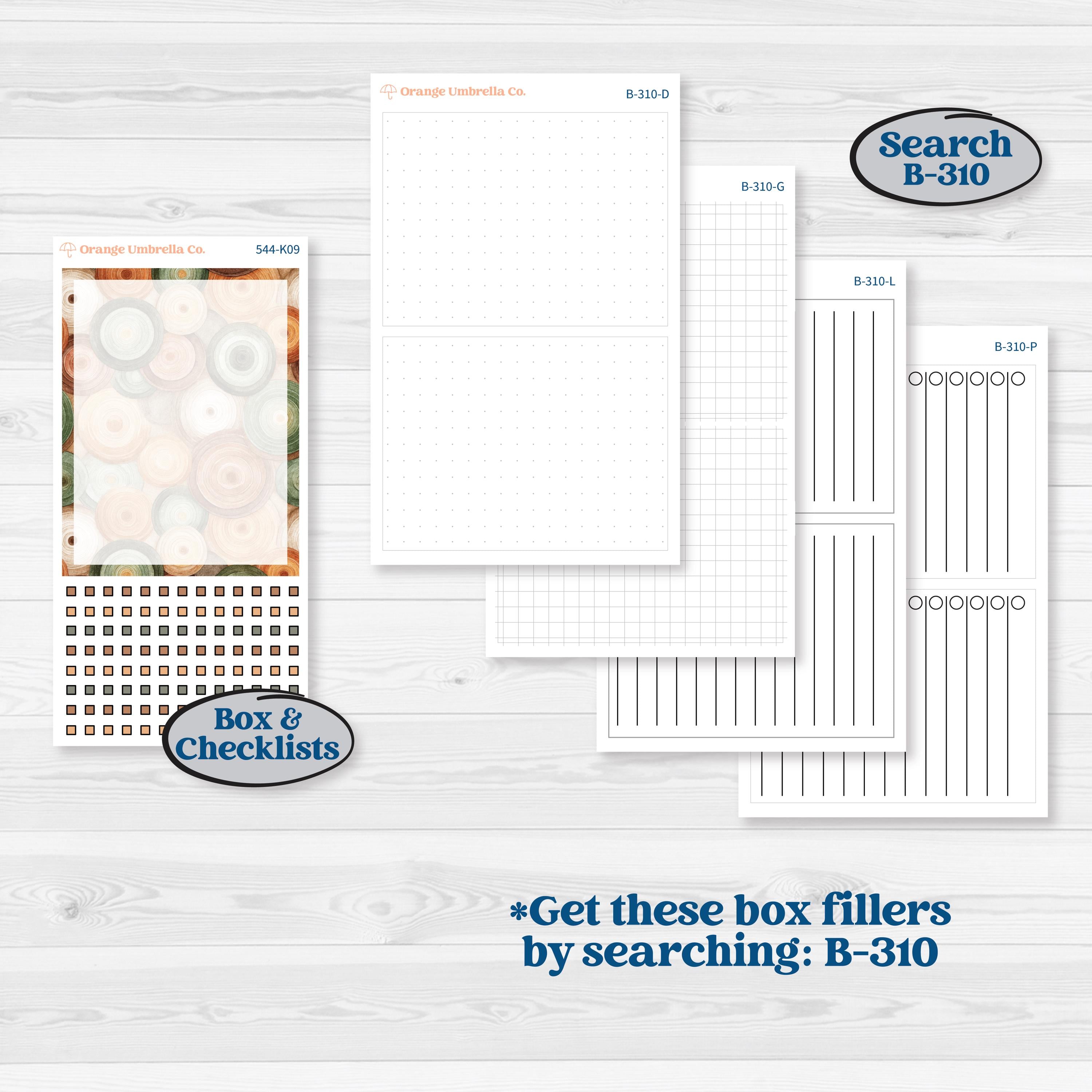 Autumn Woodland Planner Kit | 7x9 Erin Condren Daily Duo Planner Kit Stickers | Autumn Stroll | KIT-544-K