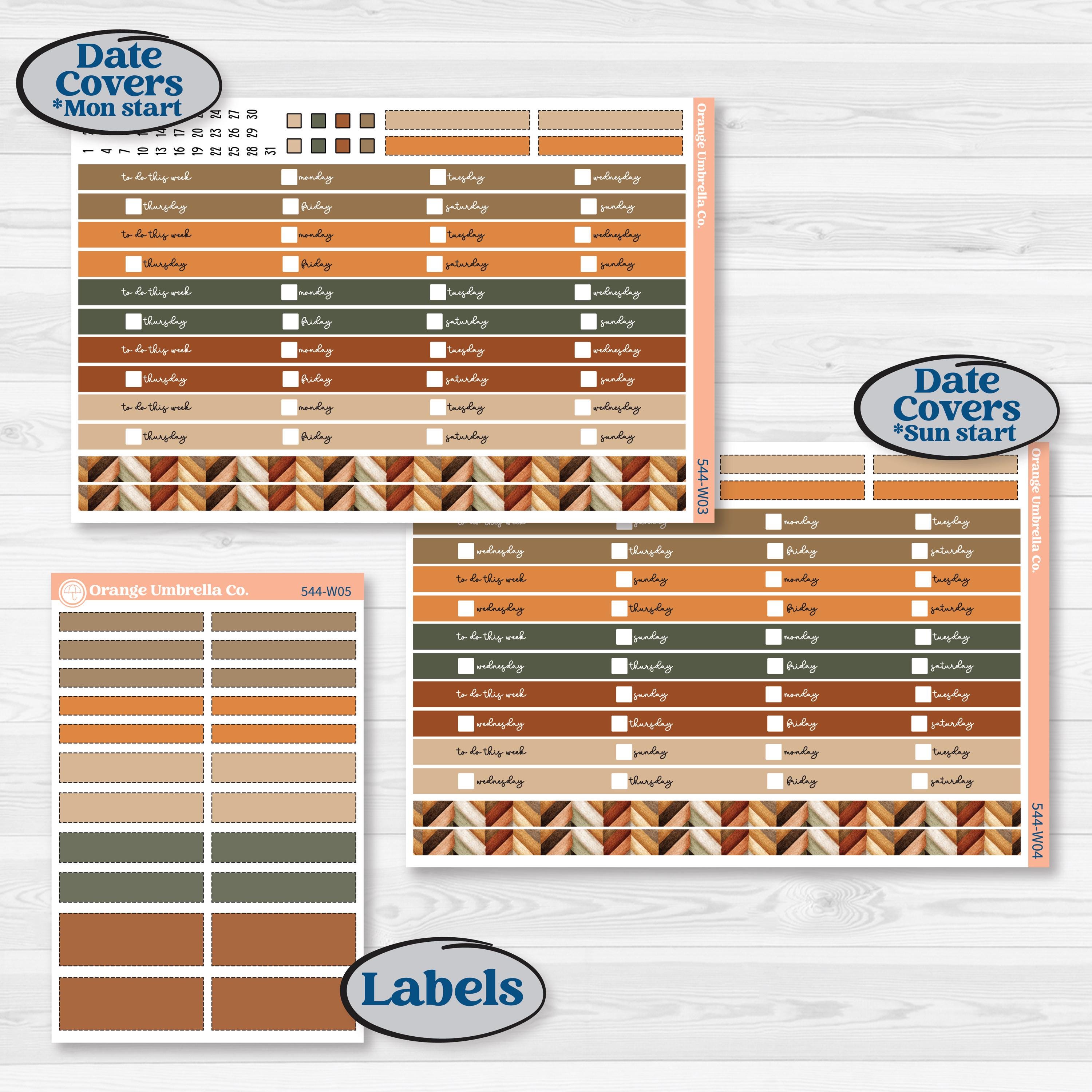 Autumn Woodland Planner Kit | Laurel Denise Scout Large Planner Kit Stickers | Autumn Stroll | KIT-544-W
