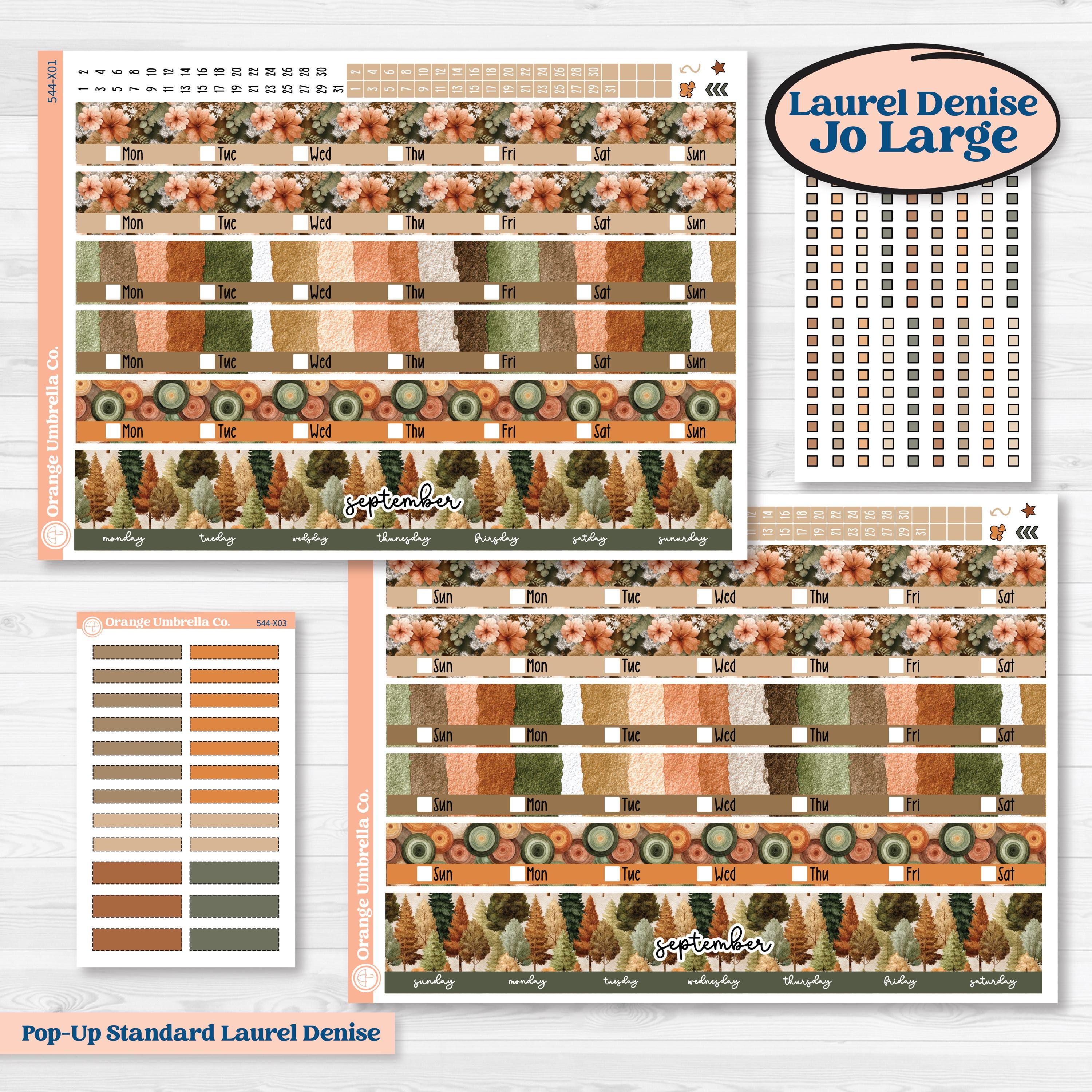 Autumn Woodland Planner Kit | Laurel Denise Jo Large Planner Kit Stickers | Autumn Stroll | KIT-544-X