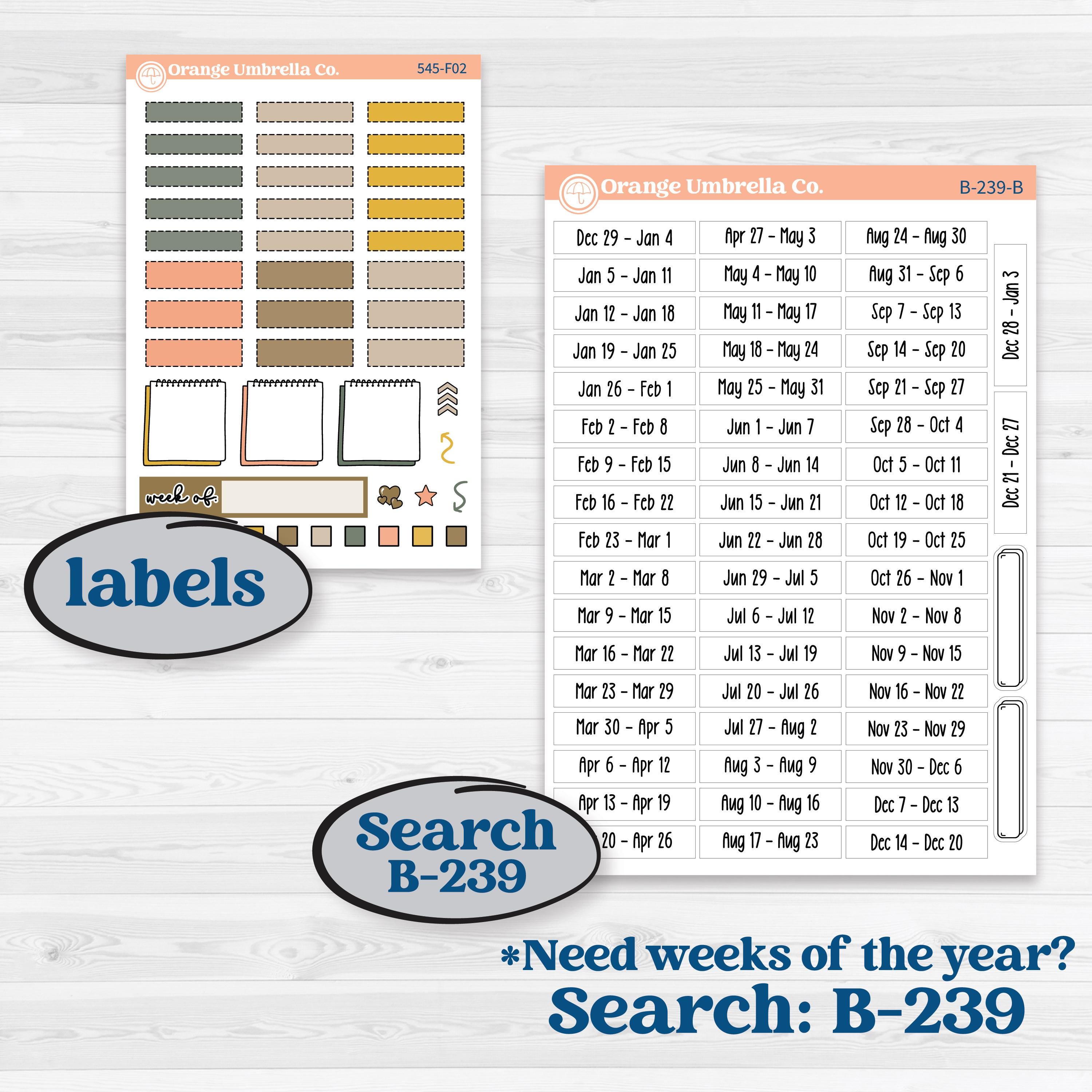Pumpkin Patch Stickers | Hobonichi Weeks Weekly Planner Kit Stickers | Oh My Gourd | KIT-545-F