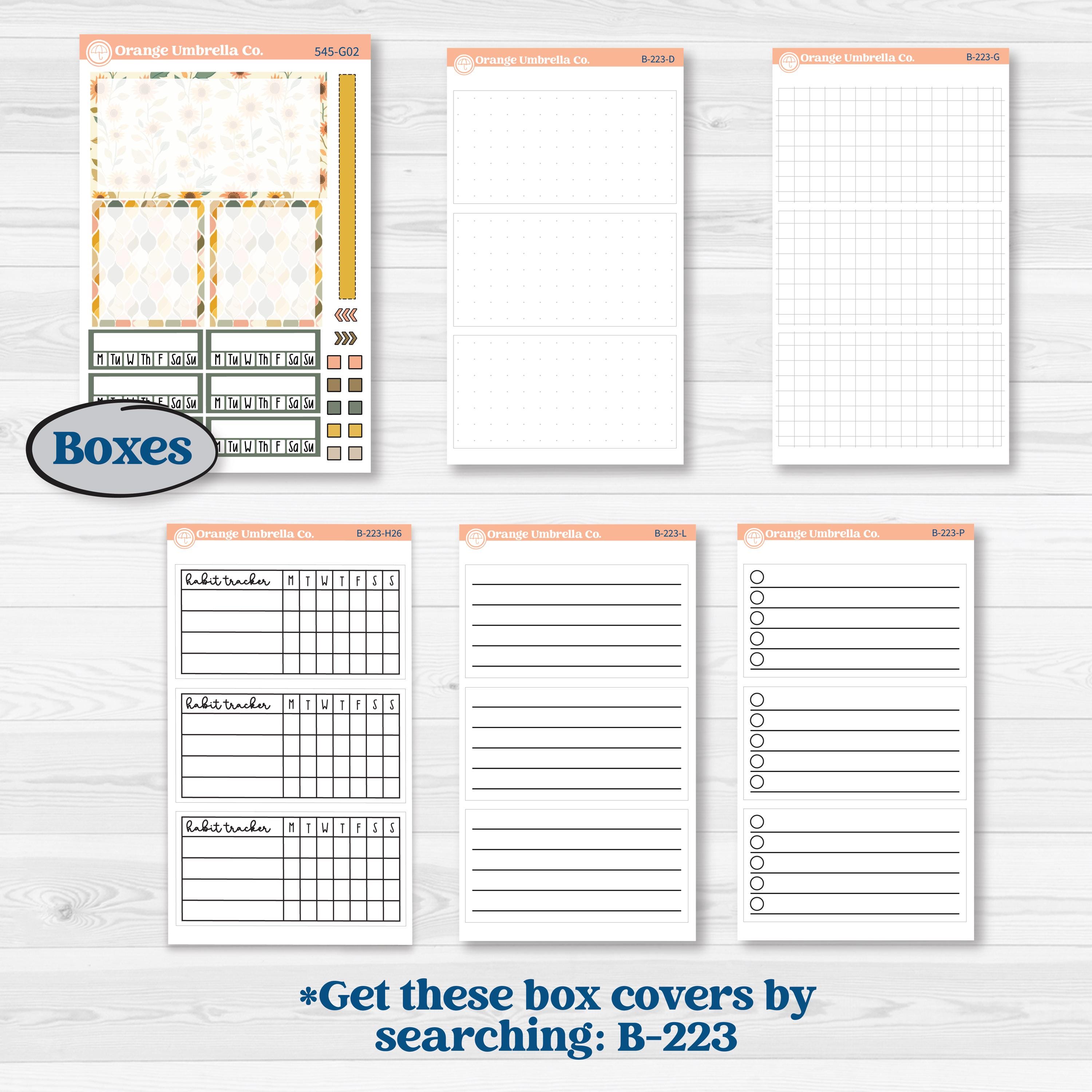 Pumpkin Patch Stickers | Erin Condren 7x9 Weekly Dashboard Planner Kit Stickers | Oh My Gourd | KIT-545-G