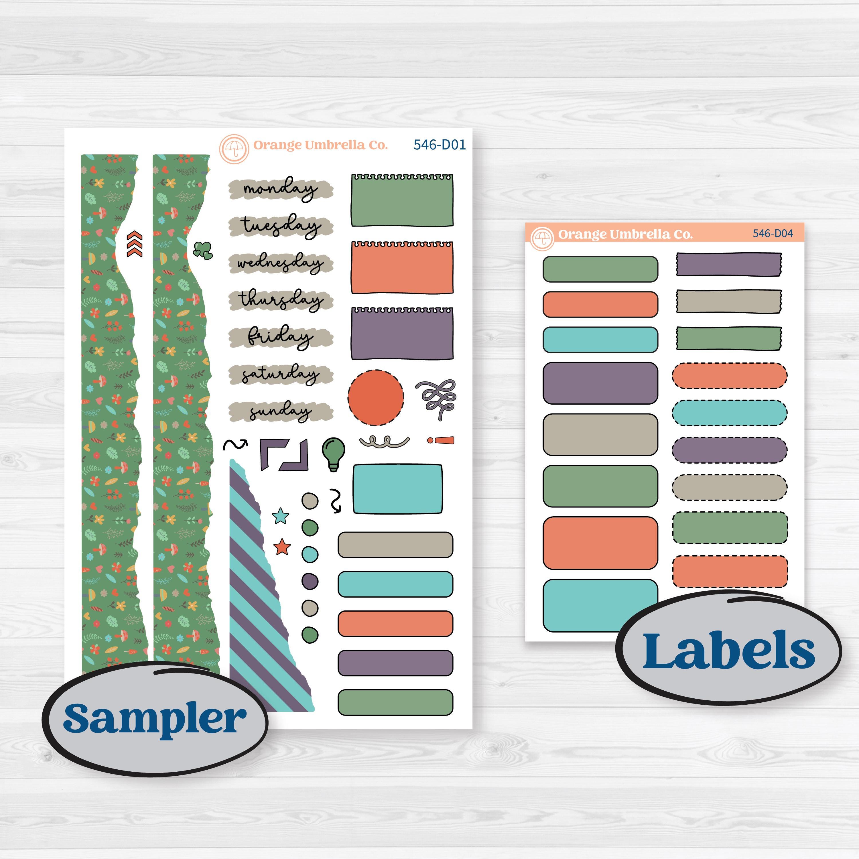 Woodland Animals Kit | Journaling or Scrapbooking Kit | Creative Junk Journal Planner Stickers | Forest Fluffs | KIT-546-D