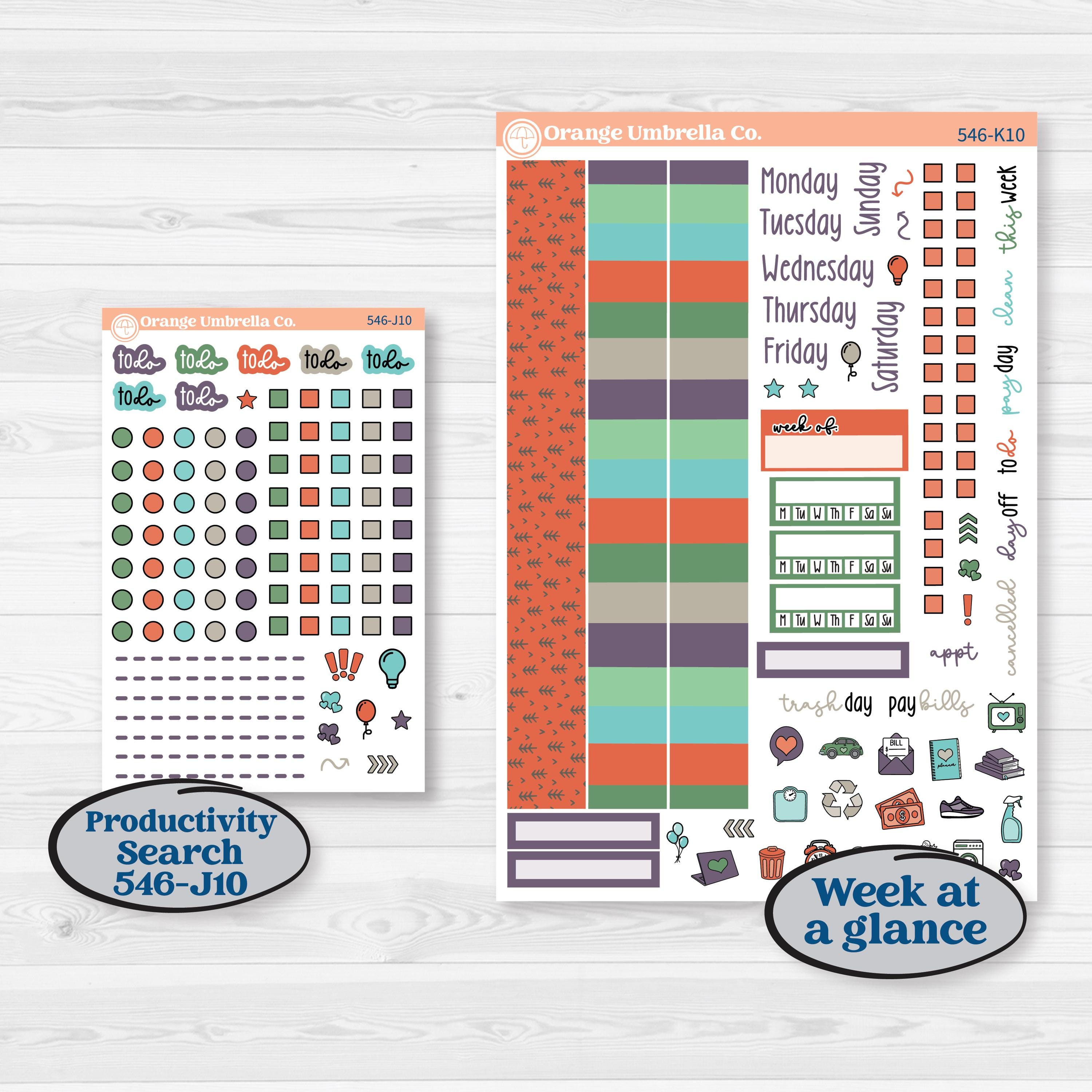 Woodland Animals Kit | 7x9 Erin Condren Daily Duo Planner Kit Stickers | Forest Fluffs | KIT-546-K