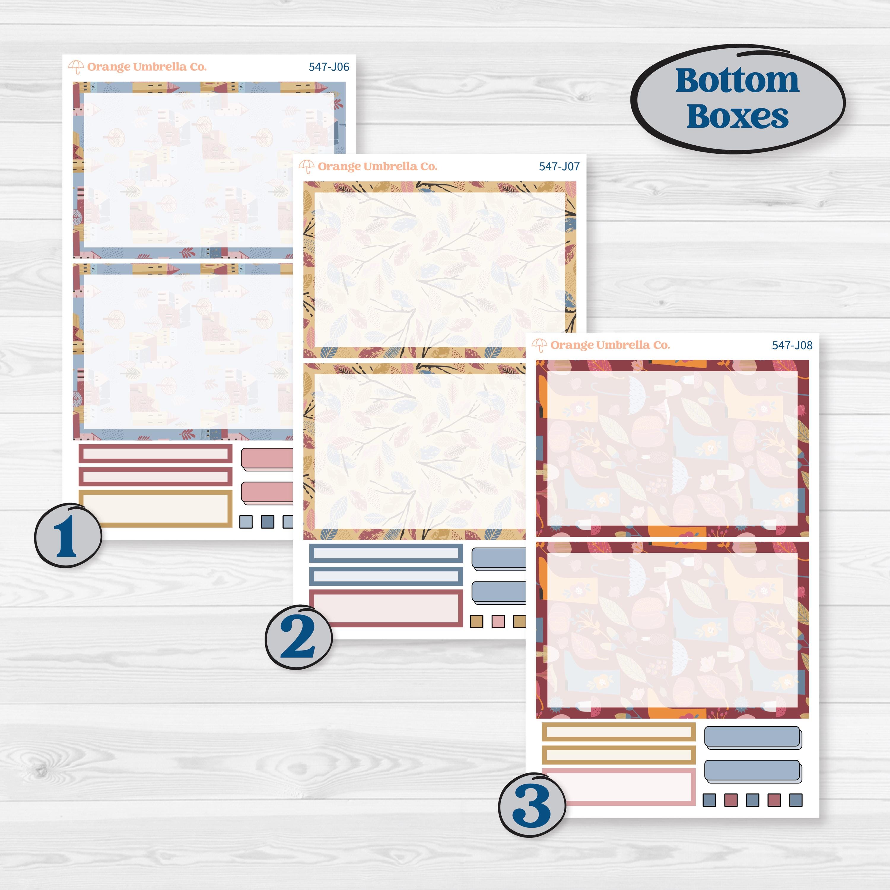 Rainy Autumn Kit | A5 Daily Duo Planner Kit Stickers | Rain Fall | KIT-547-J