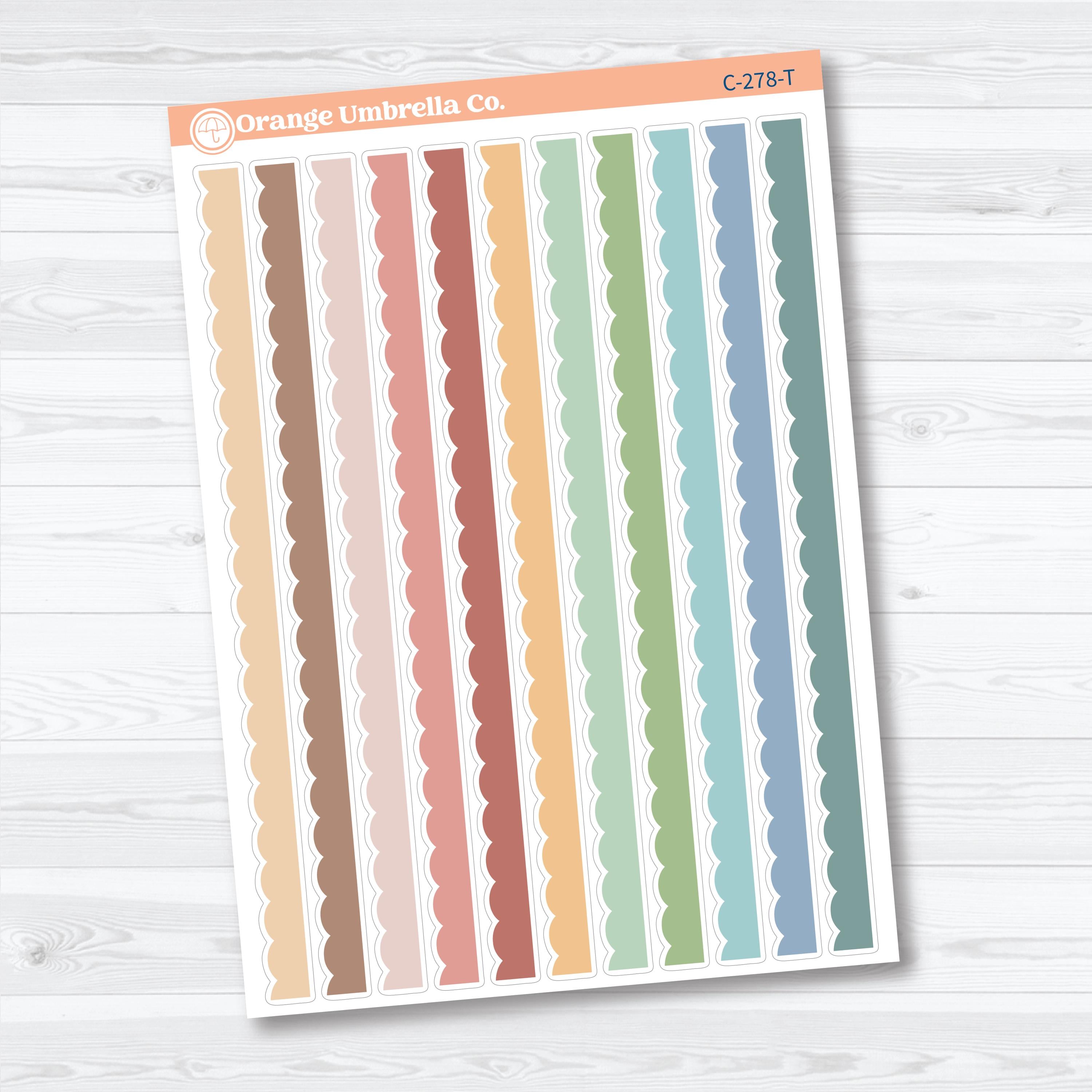 Scalloped Washi Strips | Planner Stickers | C-278