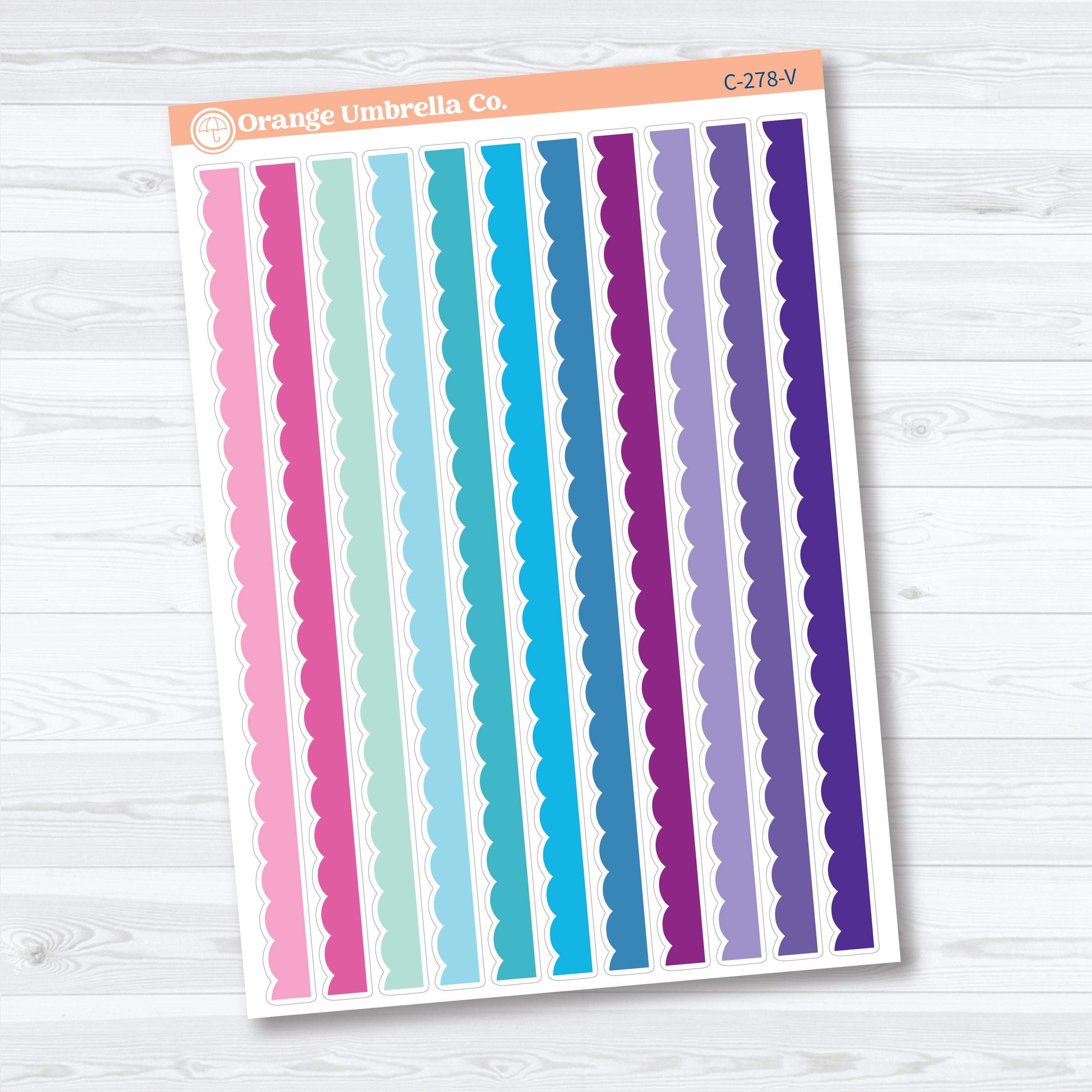 Scalloped Washi Strips | Planner Stickers | C-278