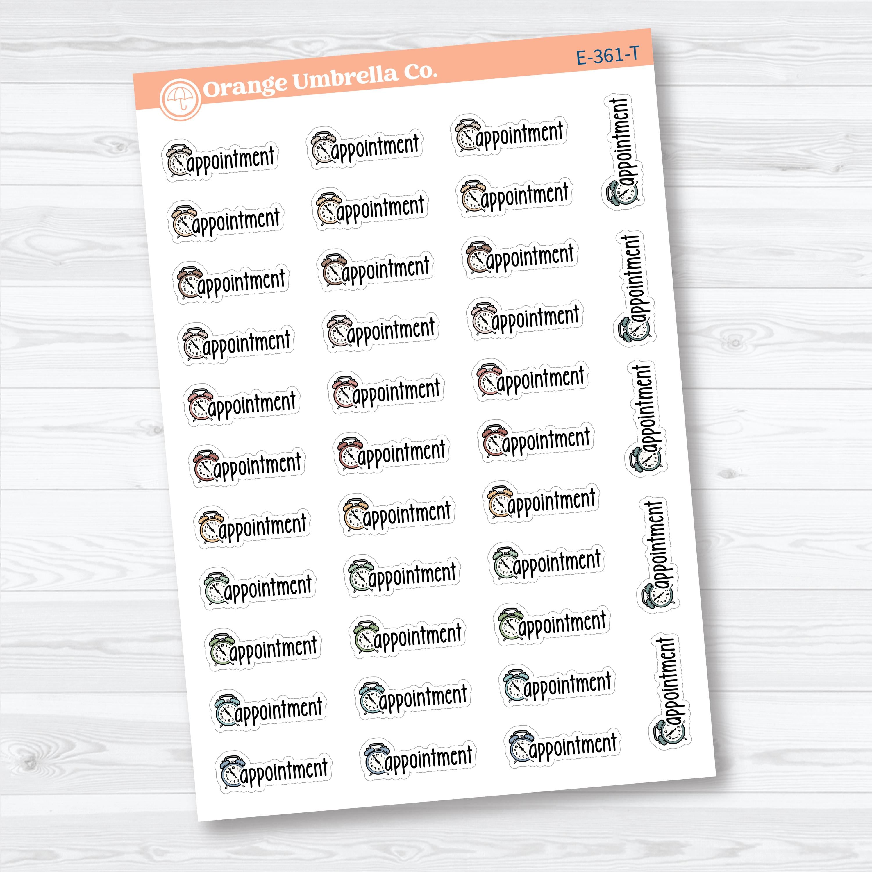 Appointment Doodled Event Labels | Planner Stickers F18 | E-361