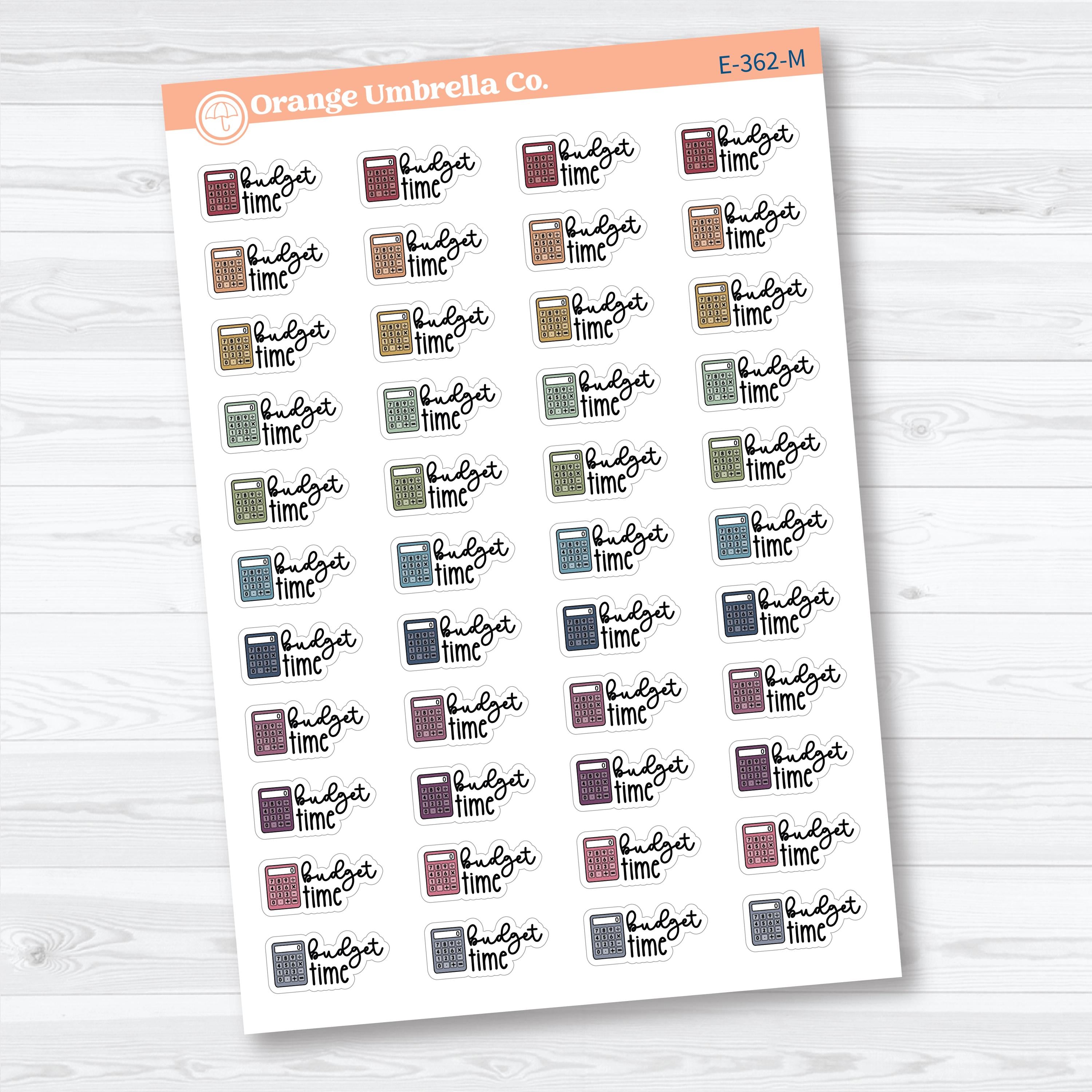 Budget Time Doodled Event Labels | Planner Stickers F18 | E-362
