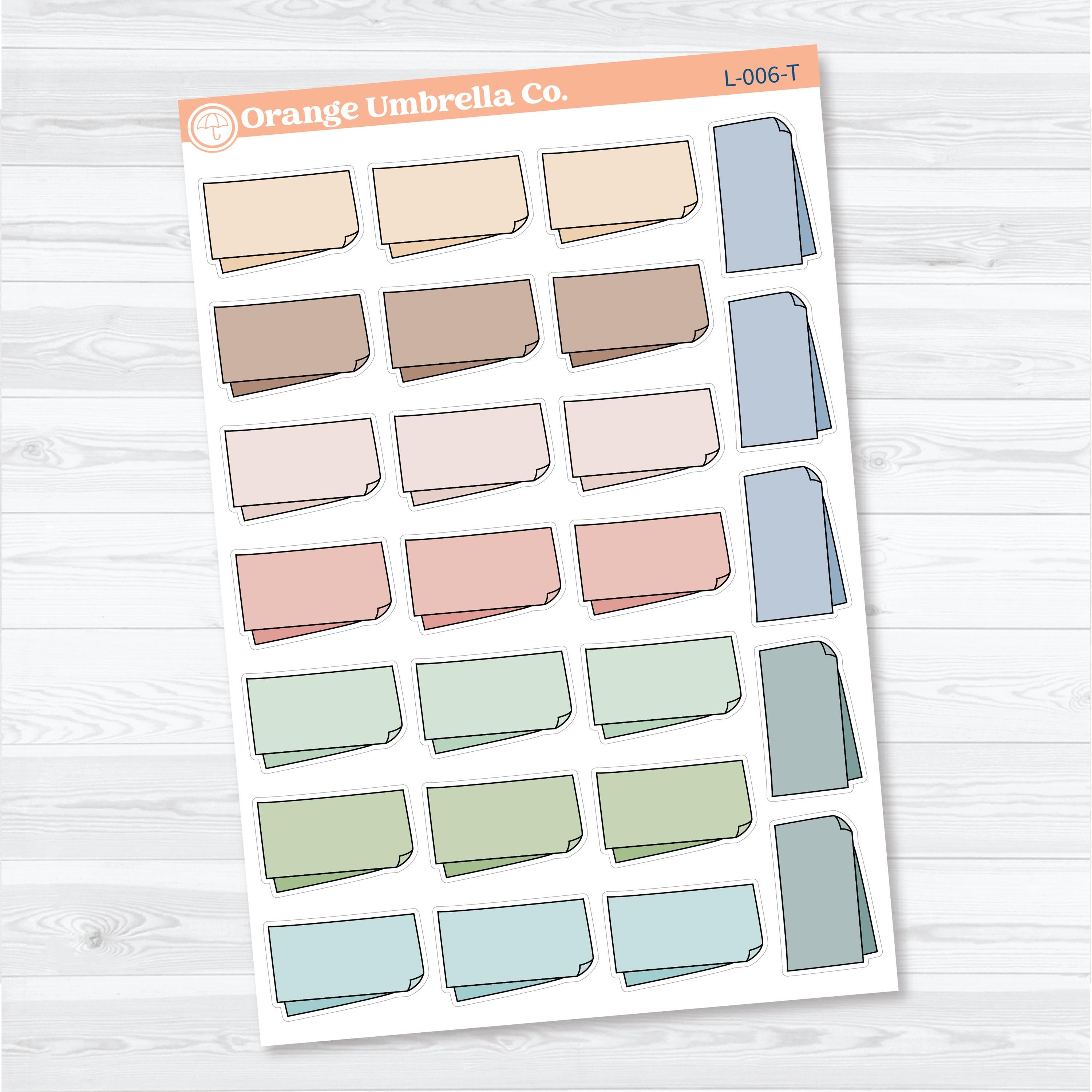 Layered Folded Sticky Note Labels | Planner Labels | L-006