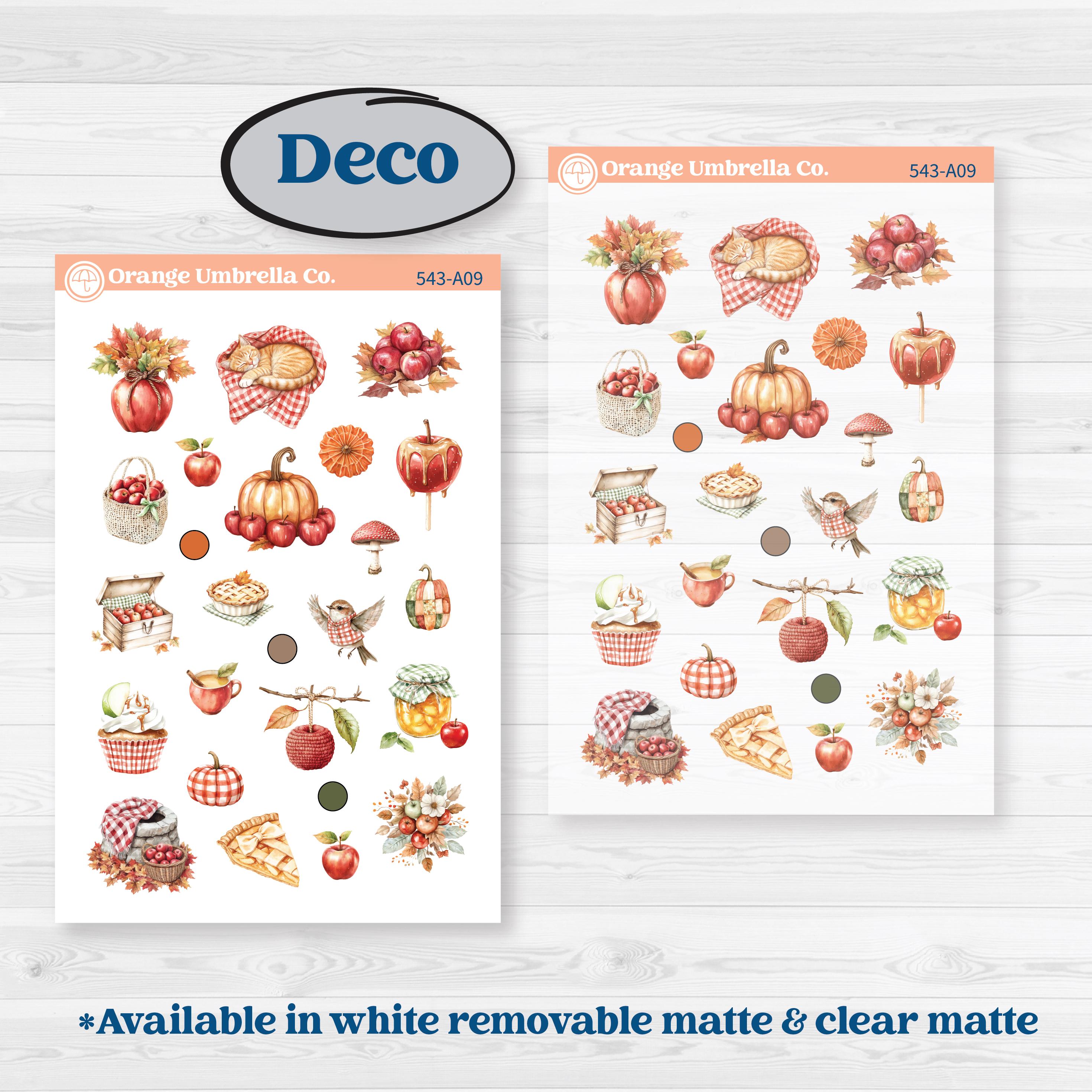 Apple Harvest Planner Kit | Weekly Sticker Kit for Vertical Planners like Erin Condren | Apple Crisp | KIT-543-A