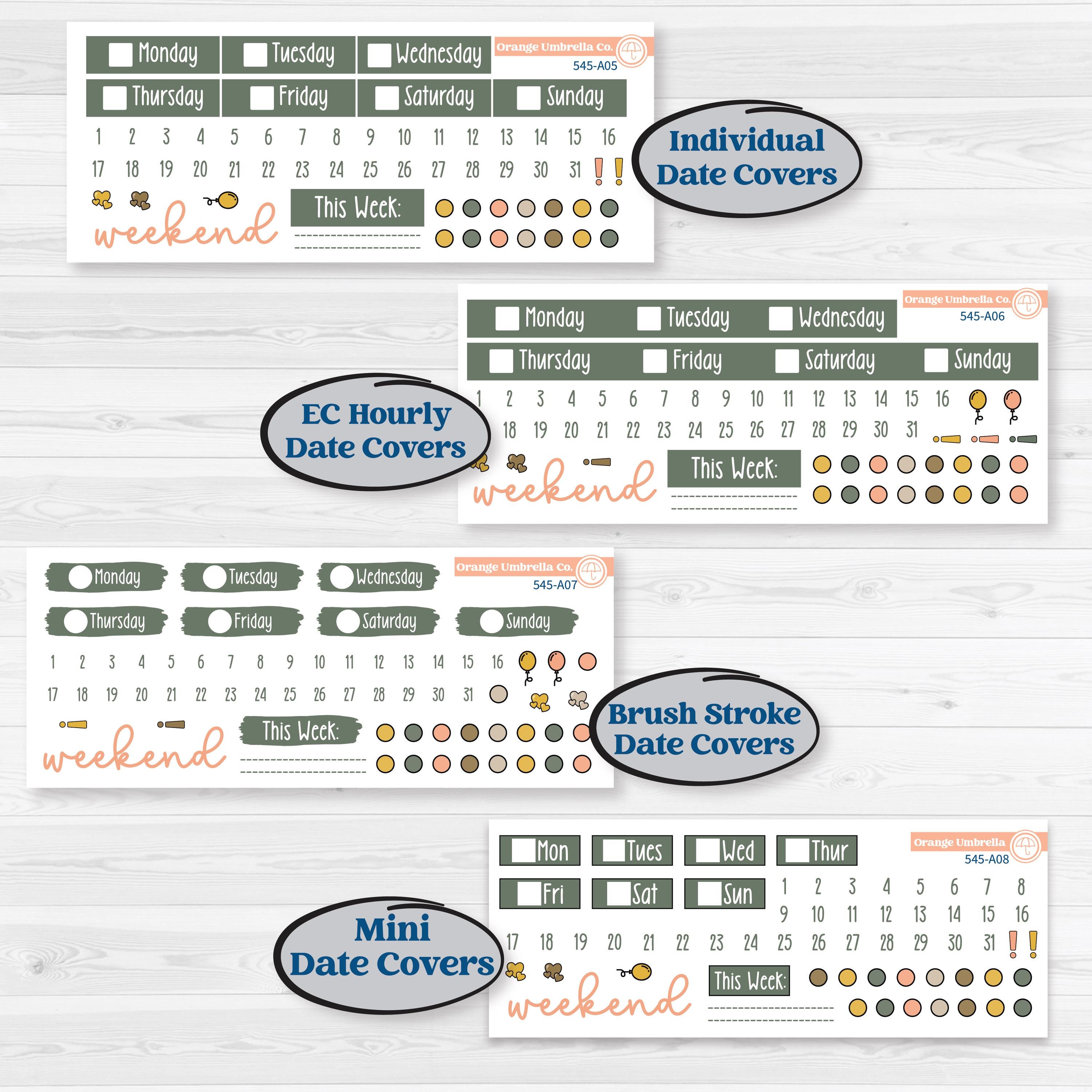 Pumpkin Patch Stickers | Weekly Sticker Kit for Vertical Planners like Erin Condren | Oh My Gourd | KIT-545-A