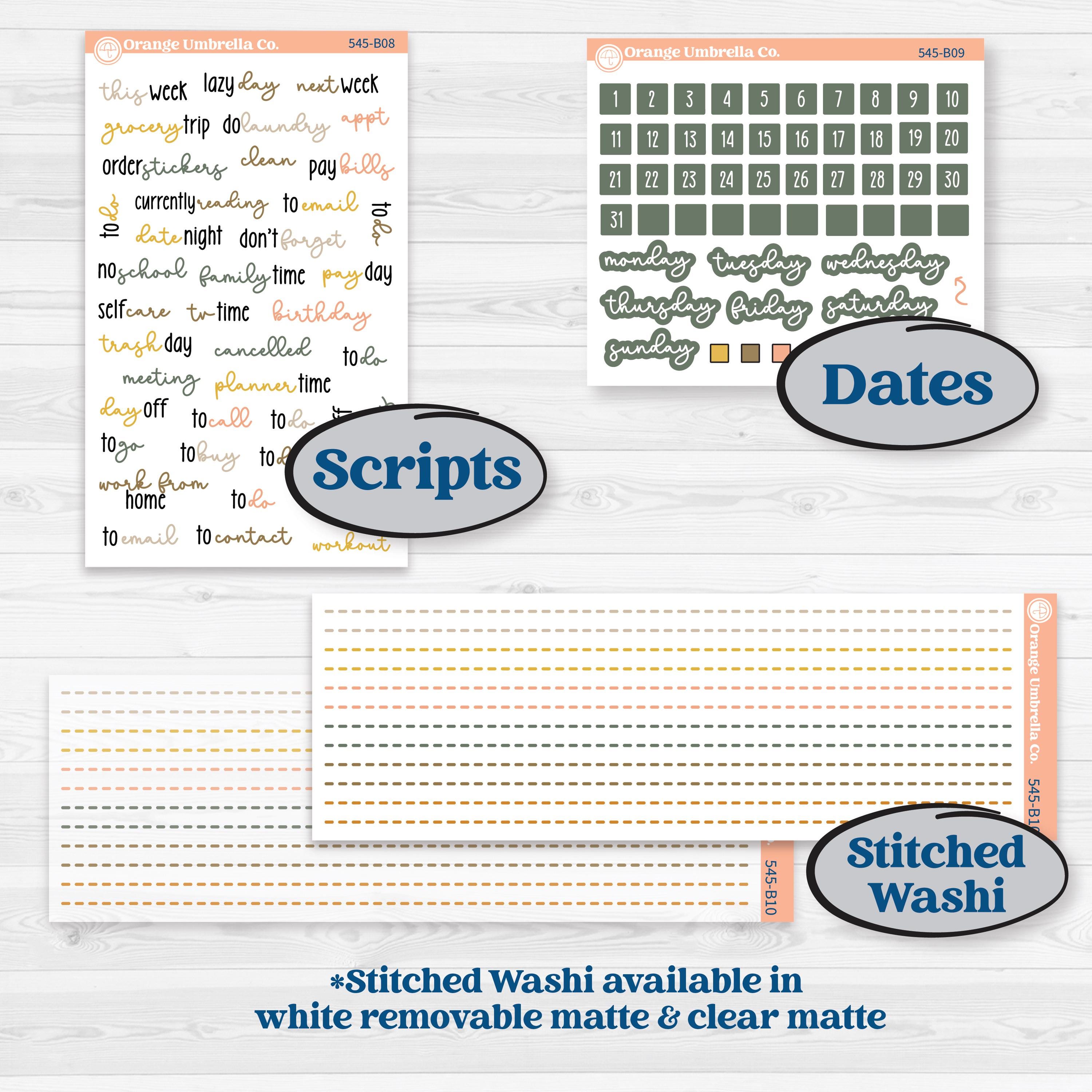 Pumpkin Patch Stickers | Weekly Add-On Planner Kit Stickers | Oh My Gourd | KIT-545-B