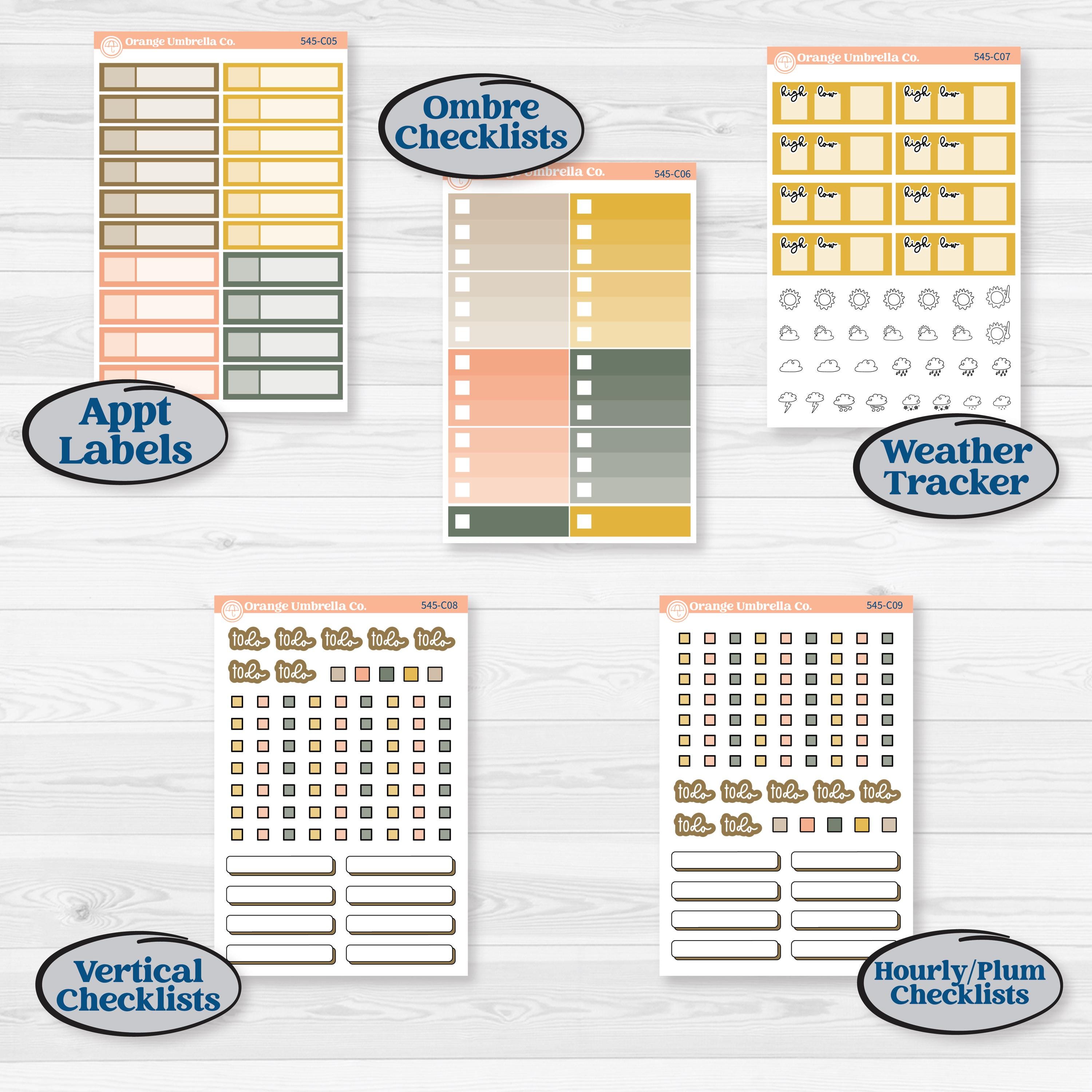 Pumpkin Patch Stickers | Weekly Add-On Labels Planner Kit Stickers | Oh My Gourd | KIT-545-C