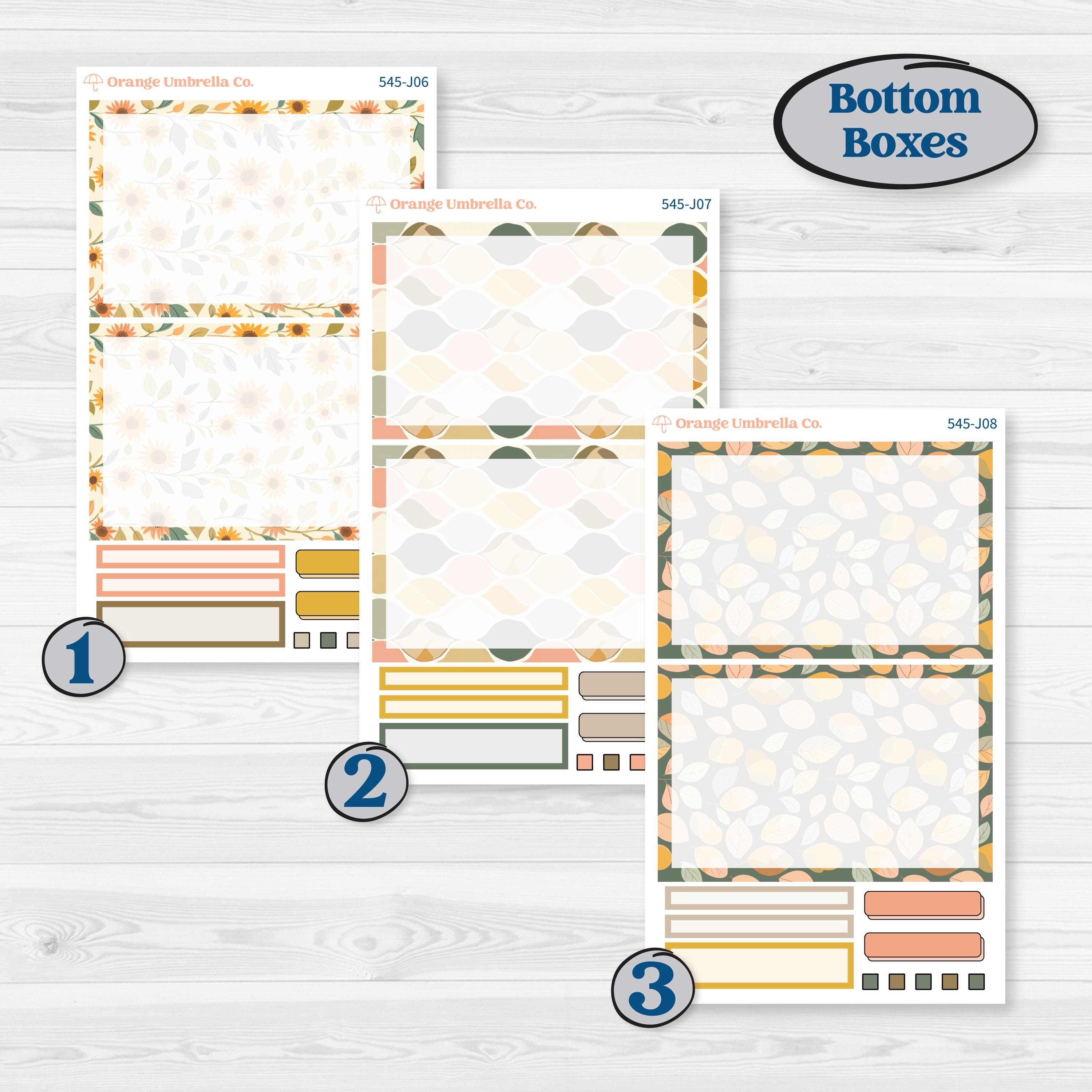Pumpkin Patch Stickers | A5 Daily Duo Planner Kit Stickers | Oh My Gourd | KIT-545-J