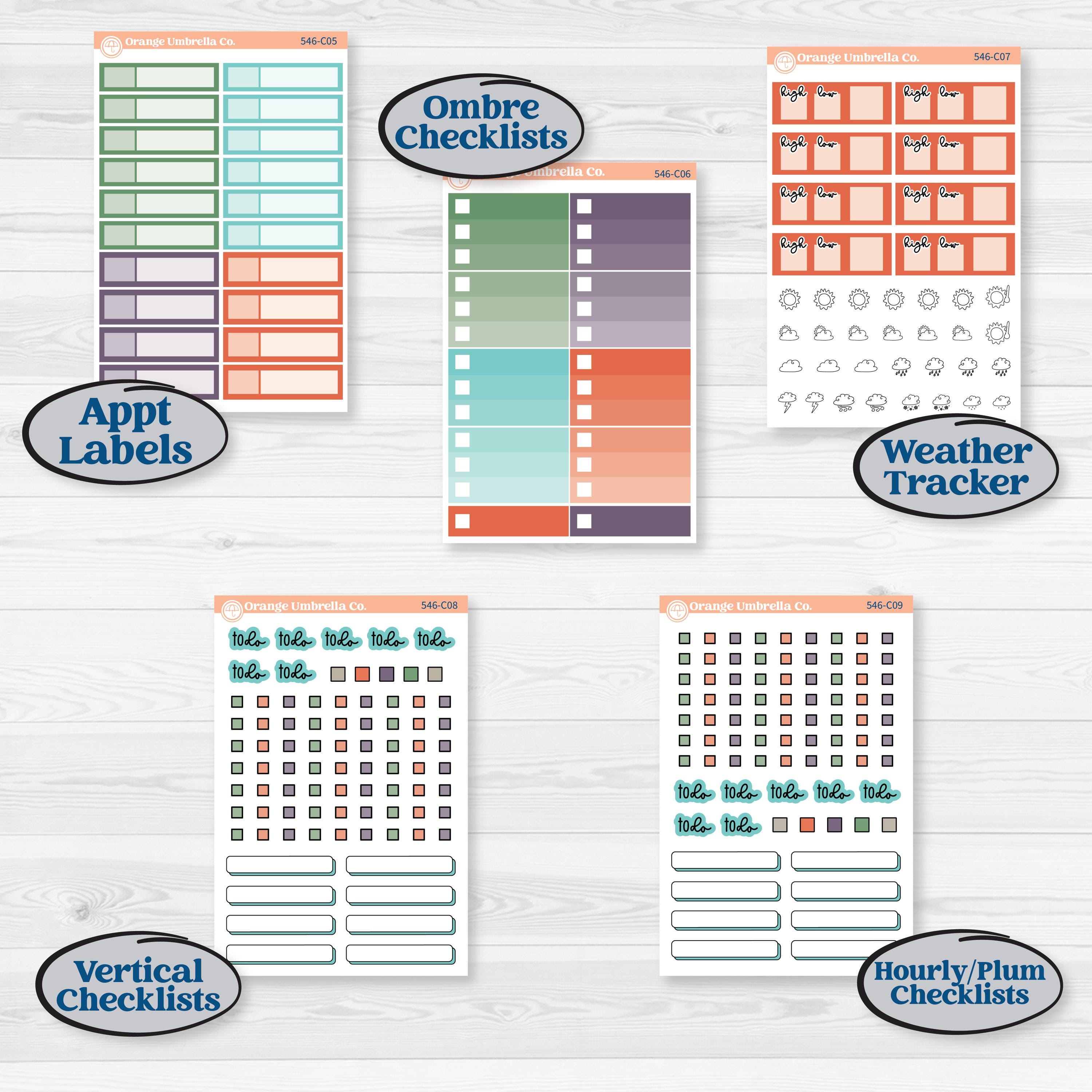Woodland Animals Kit | Weekly Add-On Labels Planner Kit Stickers | Forest Fluffs | KIT-546-C