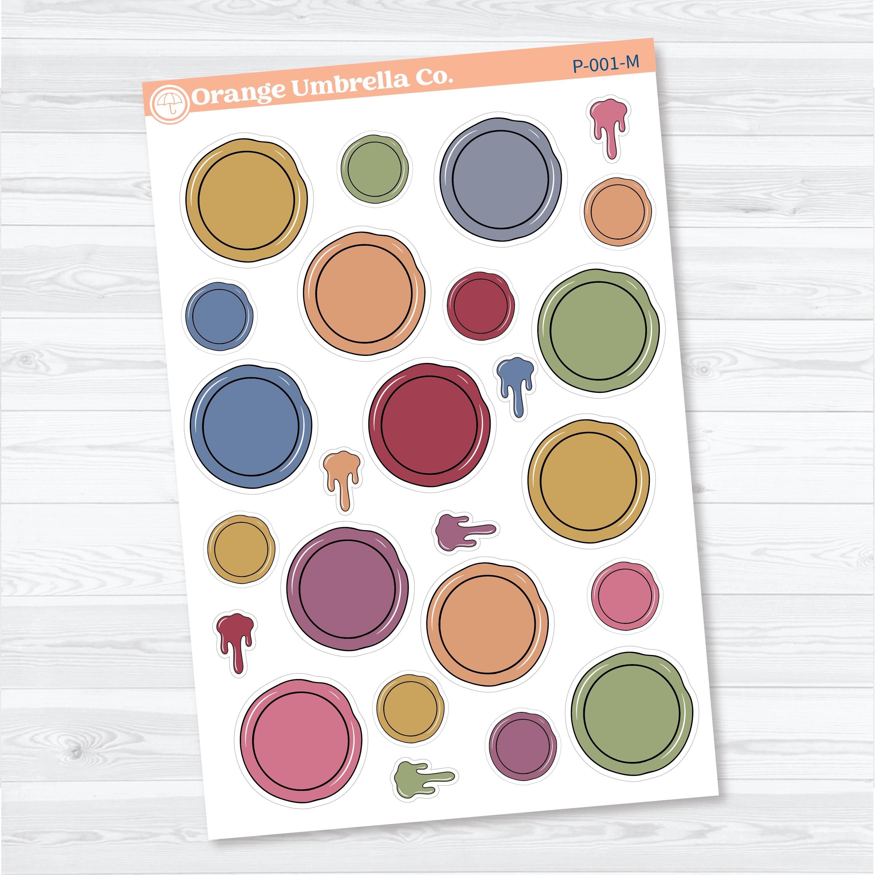 Wax Seal Paper Pieces Ephemera | Journaling Planner Stickers | P-001