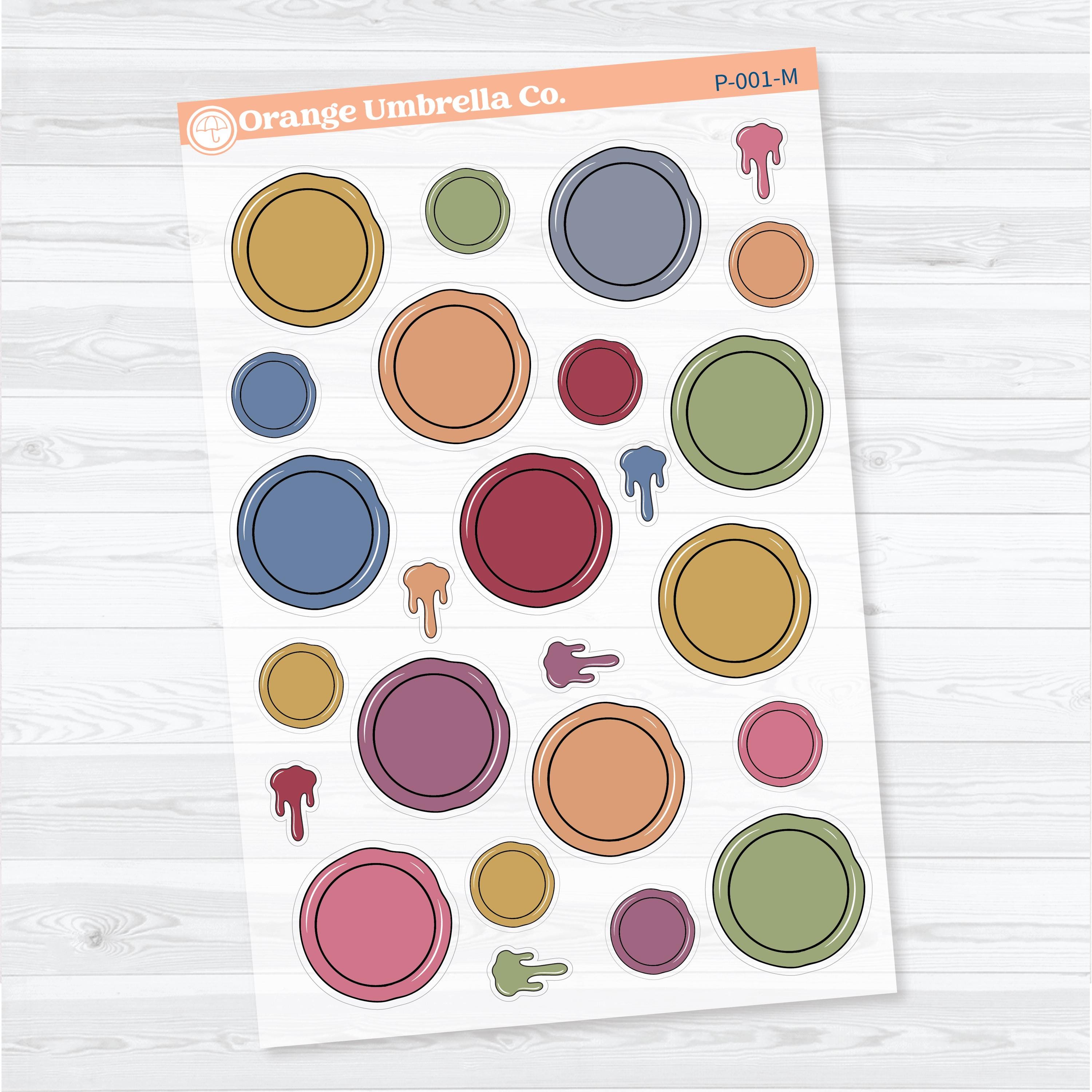 Wax Seal Paper Pieces Ephemera | Journaling Planner Stickers | Clear Matte | P-001-CM