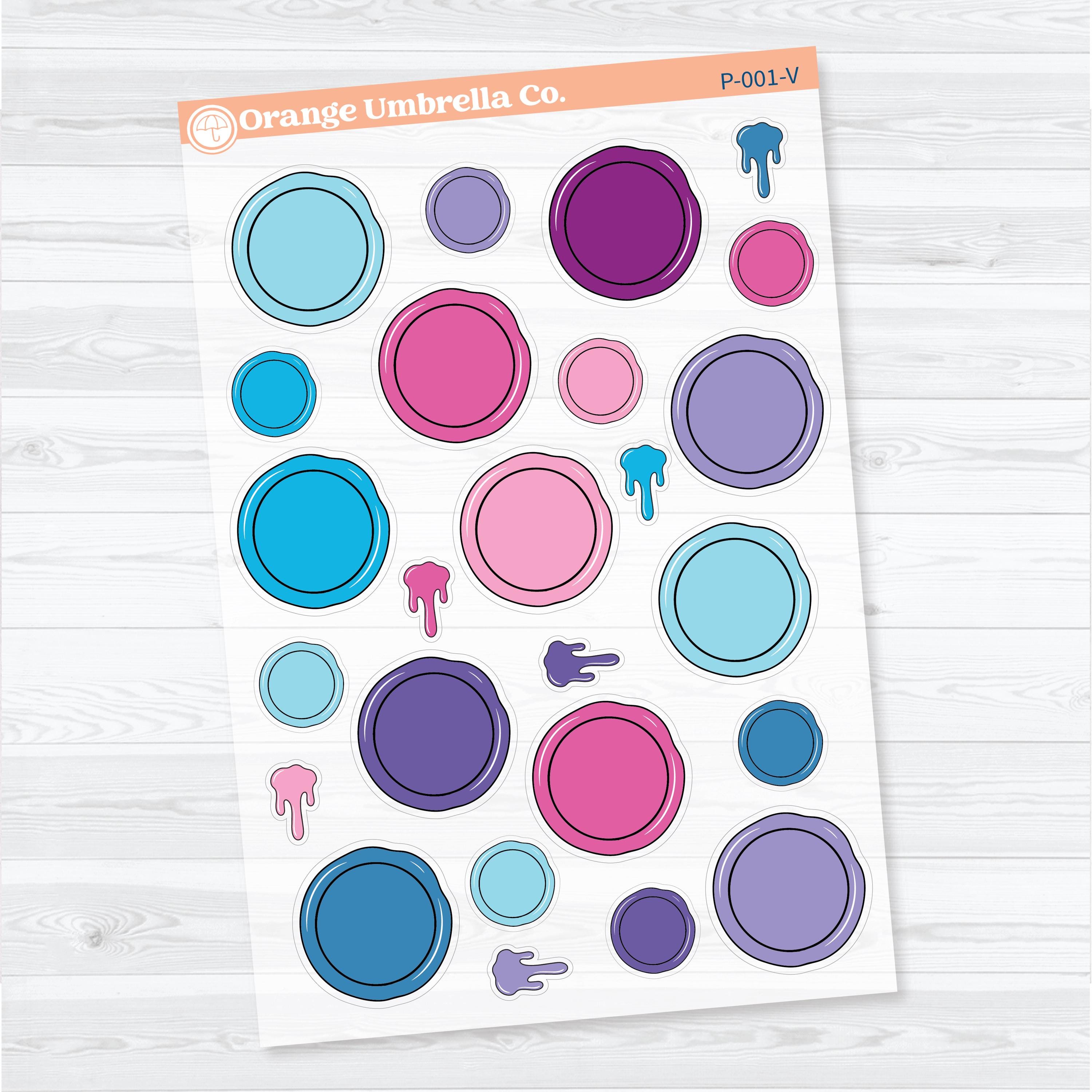 Wax Seal Paper Pieces Ephemera | Journaling Planner Stickers | Clear Matte | P-001-CM