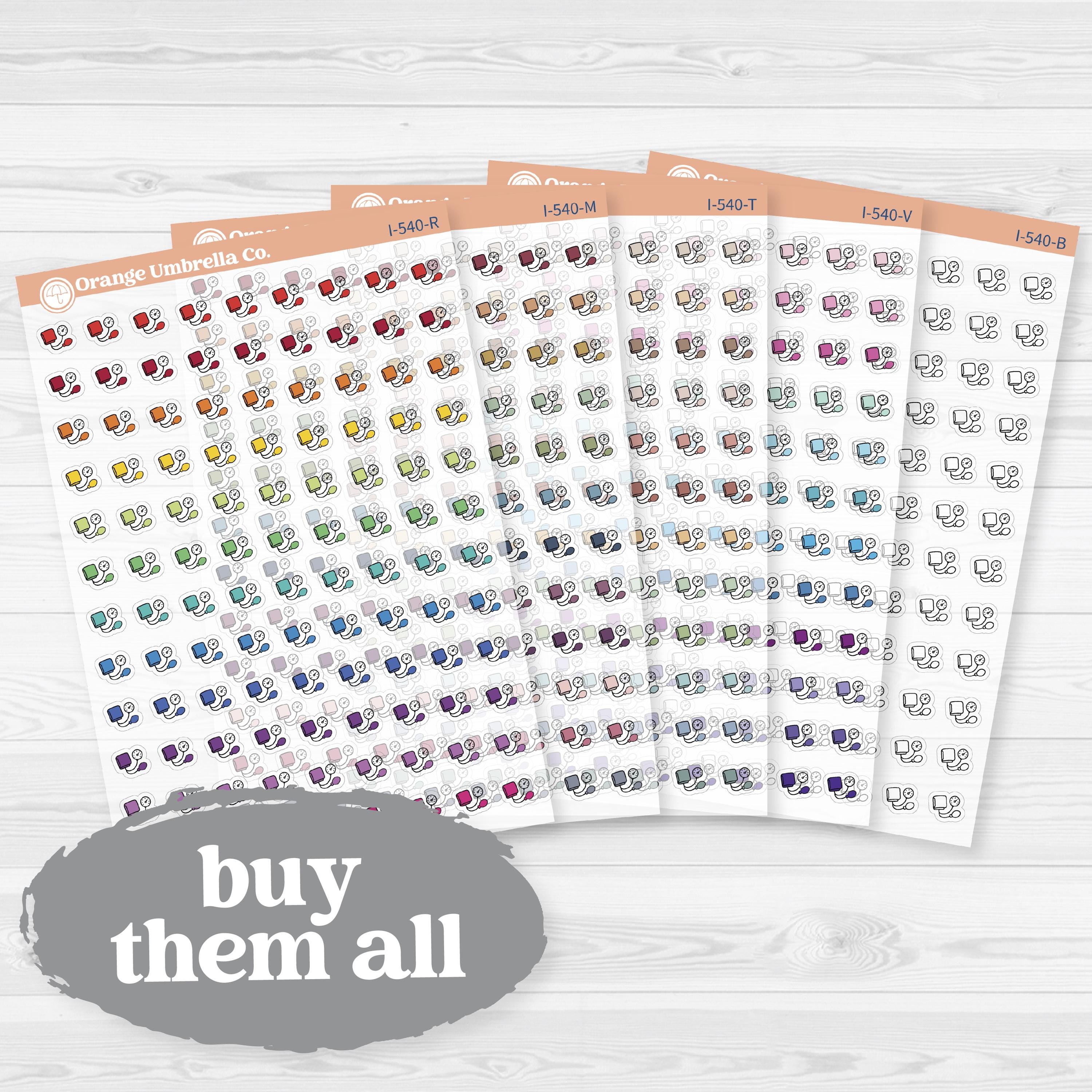 Blood Pressure Icons | Clear Matte Health Planner Stickers | I-540-CM