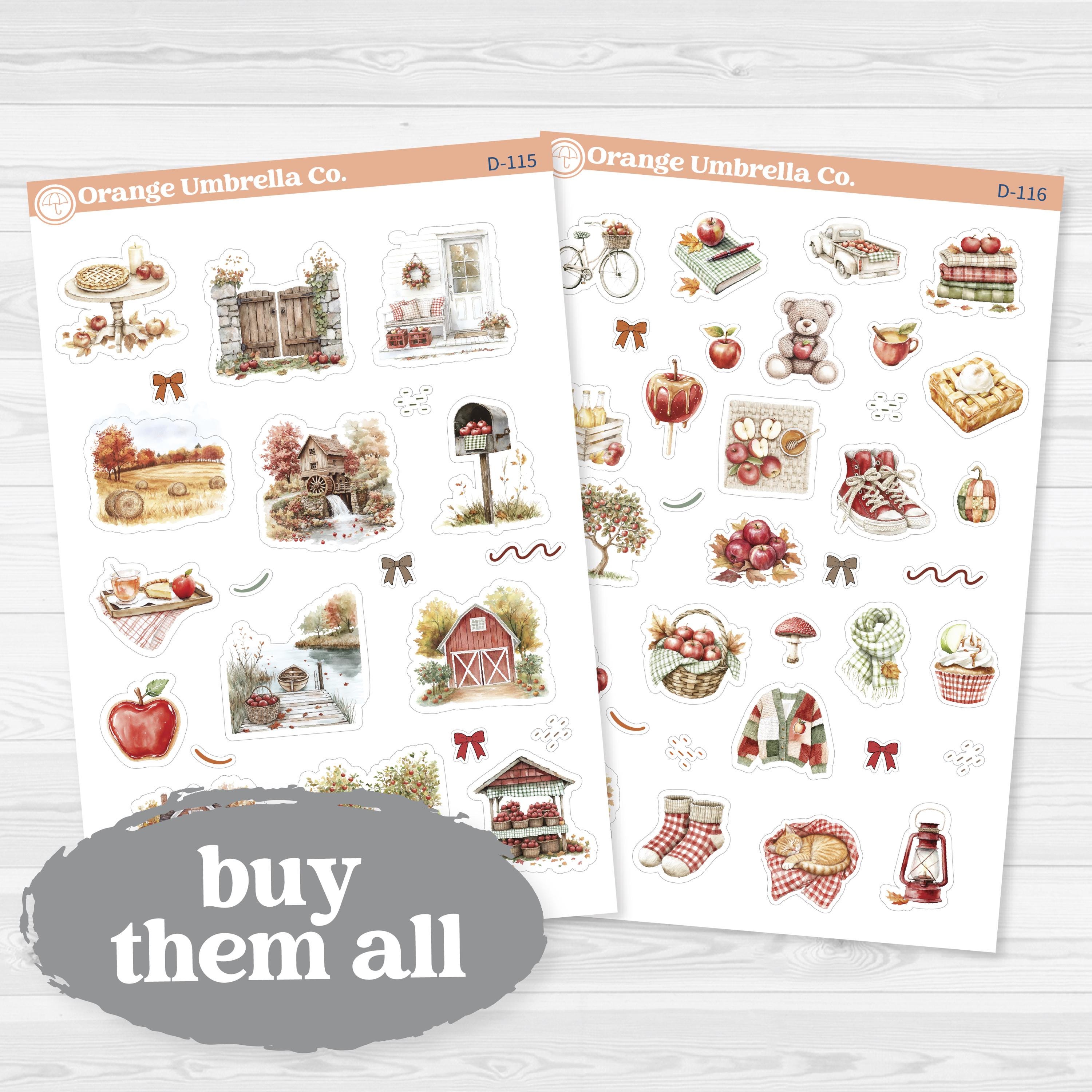 Apple Crisp Deco | Fall Planner Stickers | D-115-116