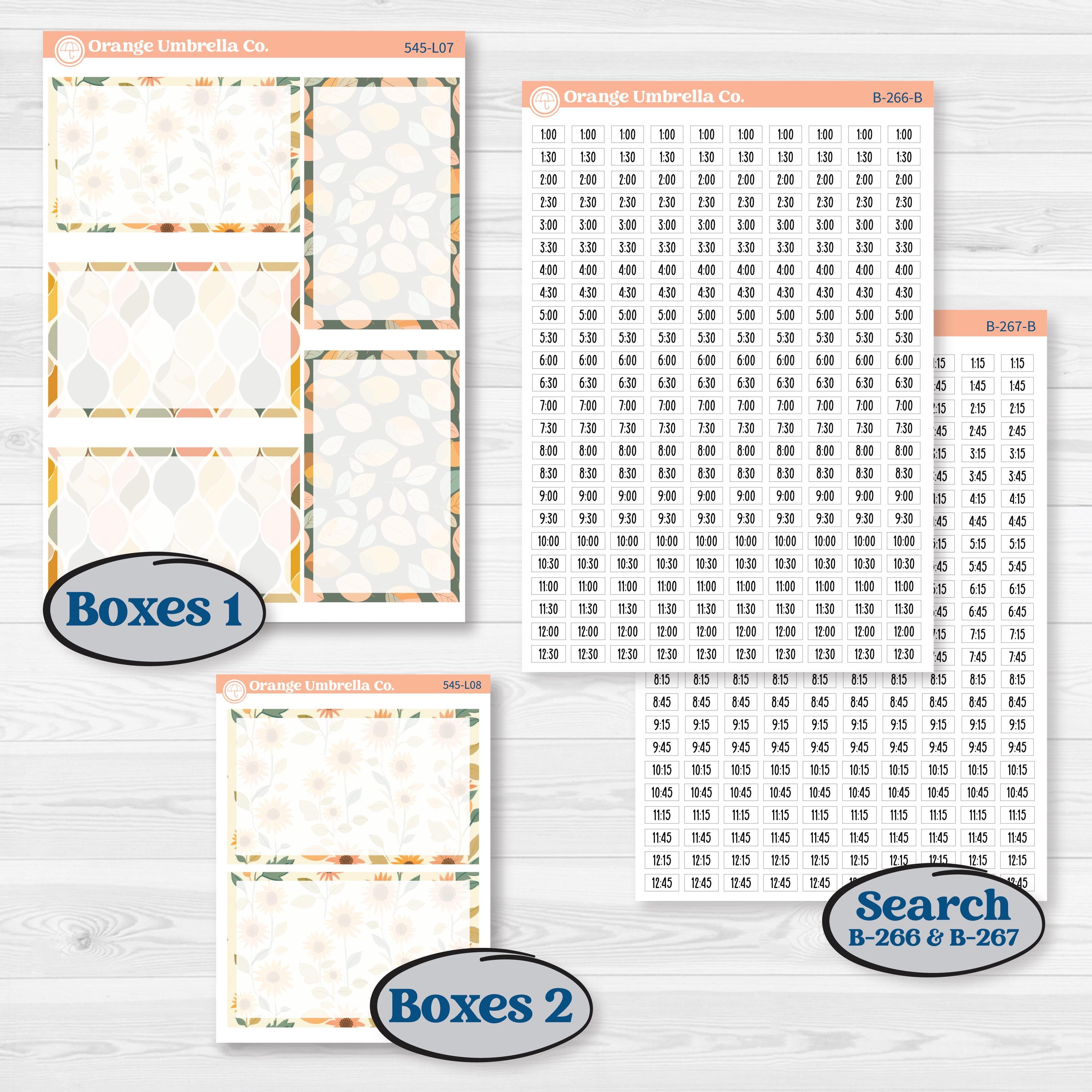 Pumpkin Patch Stickers | 7x9 Plum Daily Planner Kit Stickers | Oh My Gourd | KIT-545-L