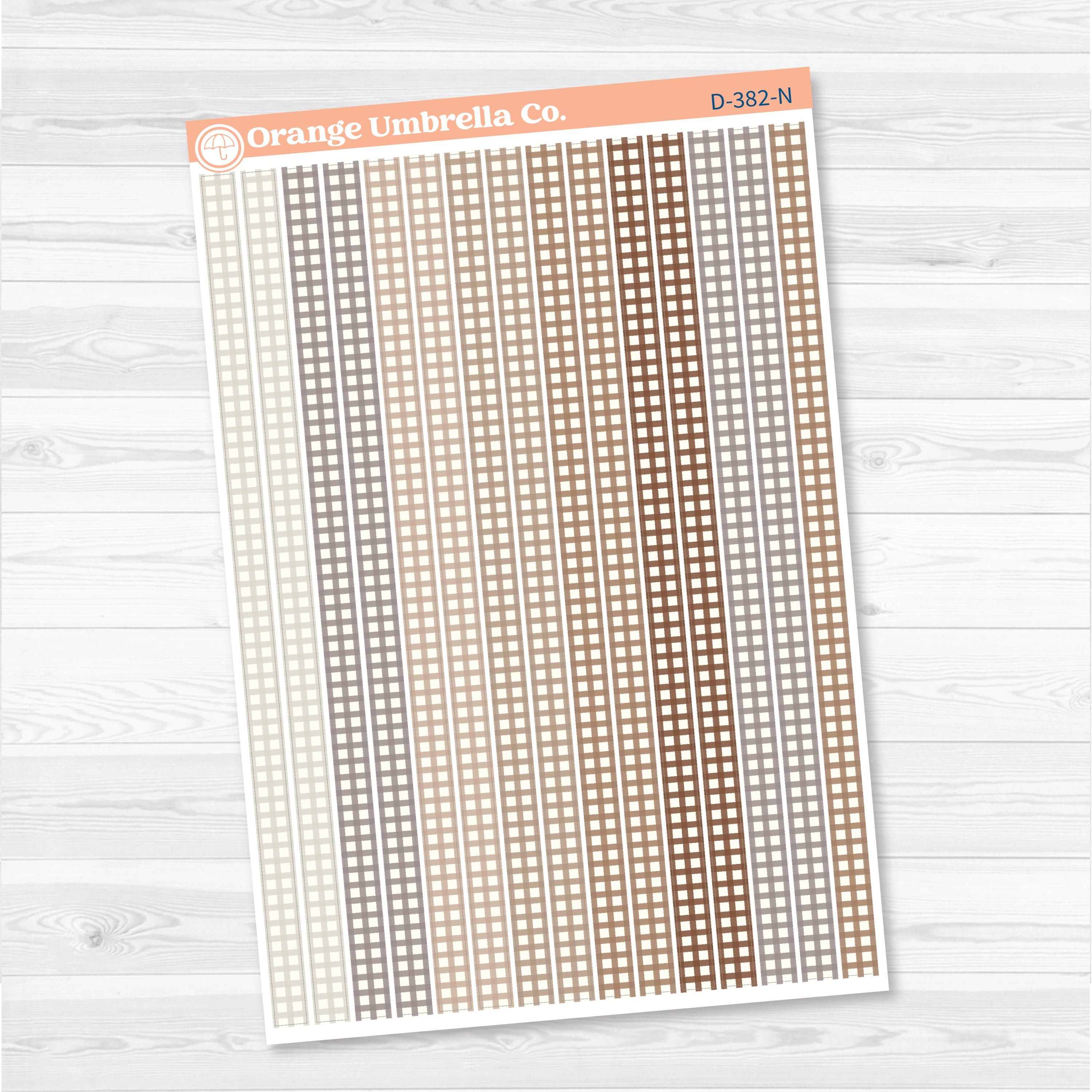 Gingham Thin Washi Deco | Planner Washi Stickers | D-382