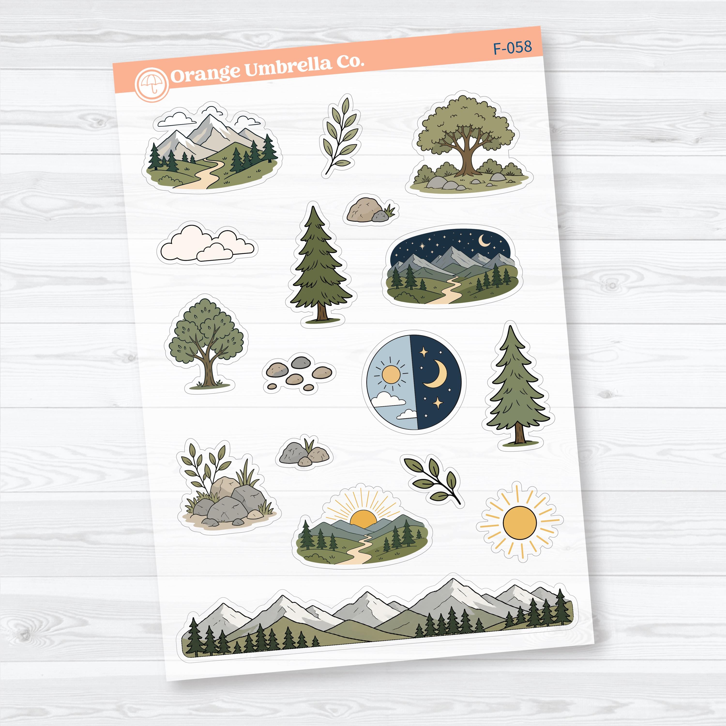 Psalm 121 Bible Journaling | Clear Matte Bible Study Sticker Set | F-056-058-CM