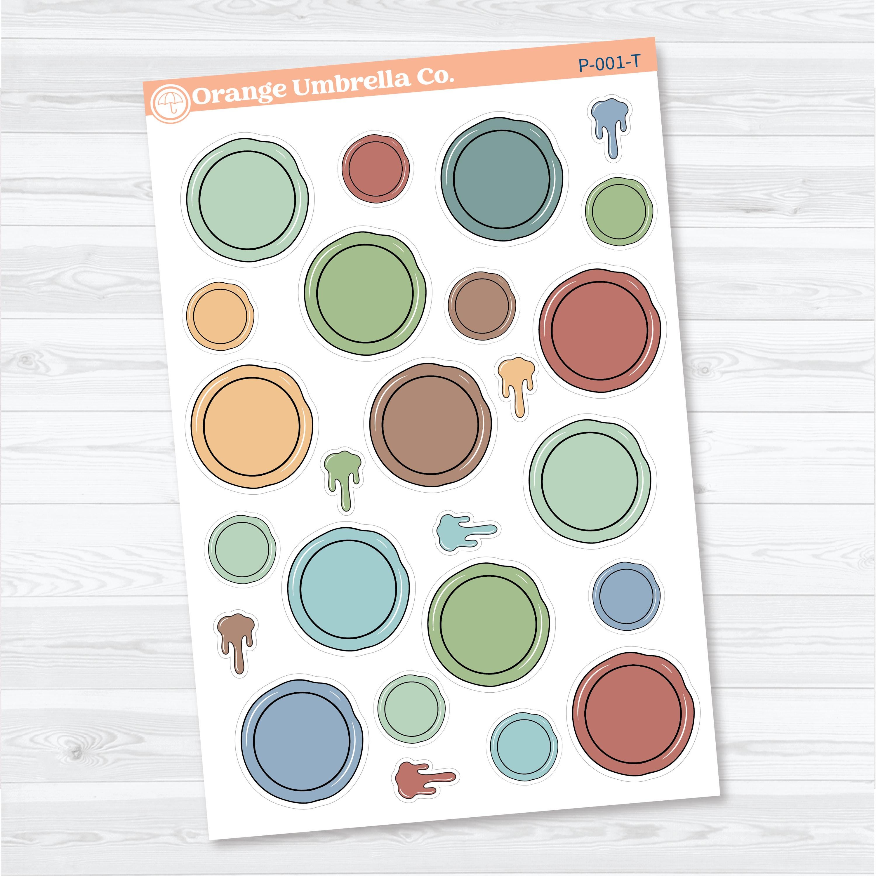 Wax Seal Paper Pieces Ephemera | Journaling Planner Stickers | P-001