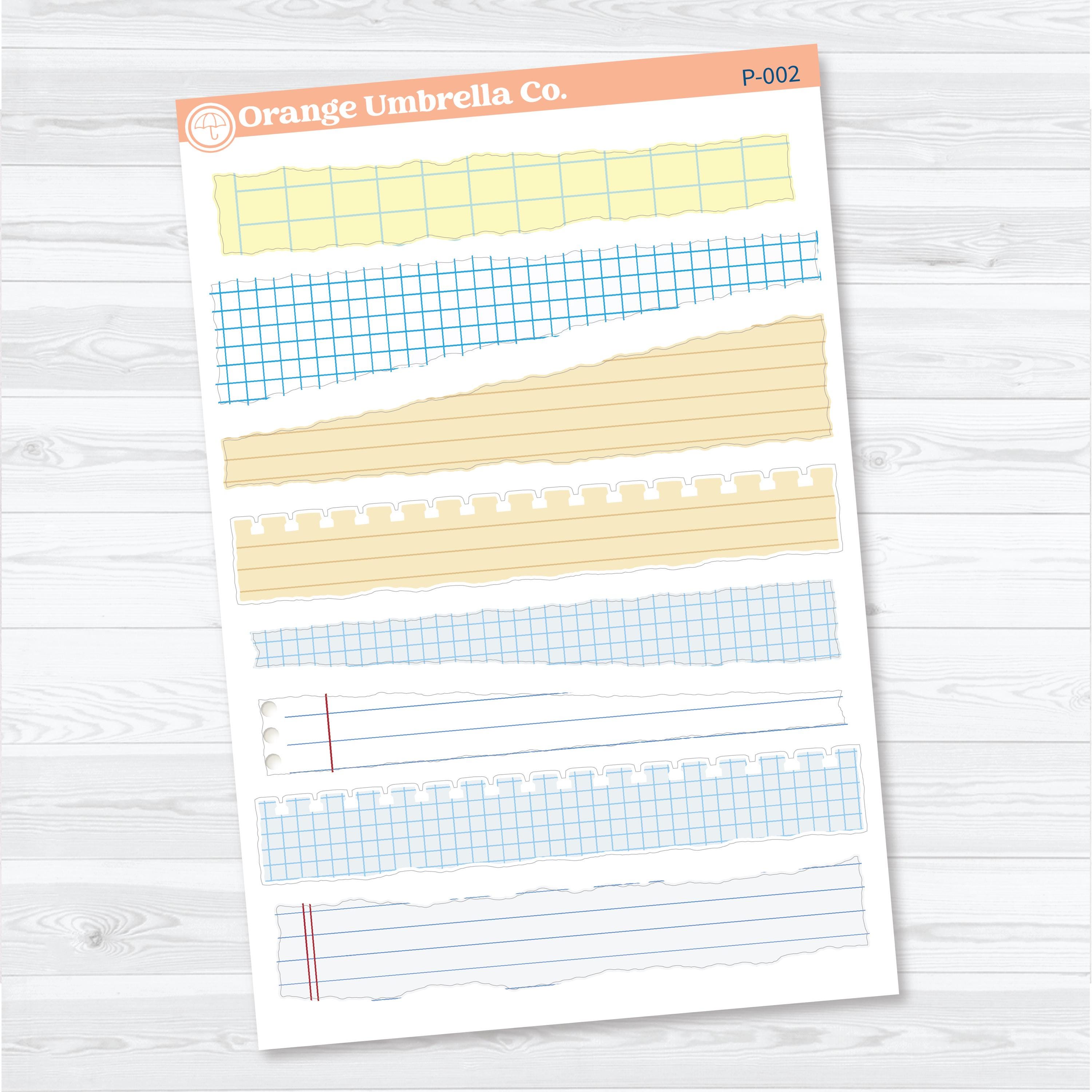 Torn Paper Pieces Ephemera | Journaling Planner Stickers | P-002-003