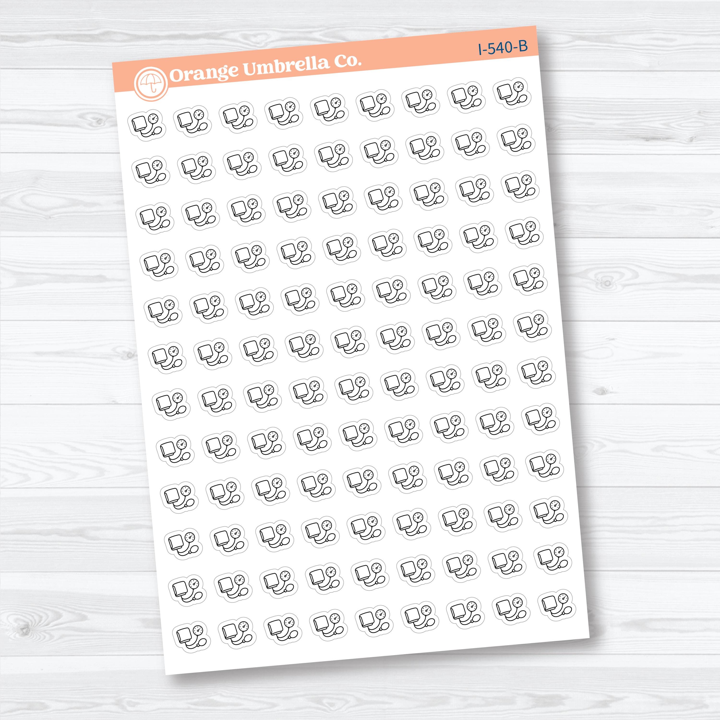 Blood Pressure Icons | Health Planner Stickers | I-540