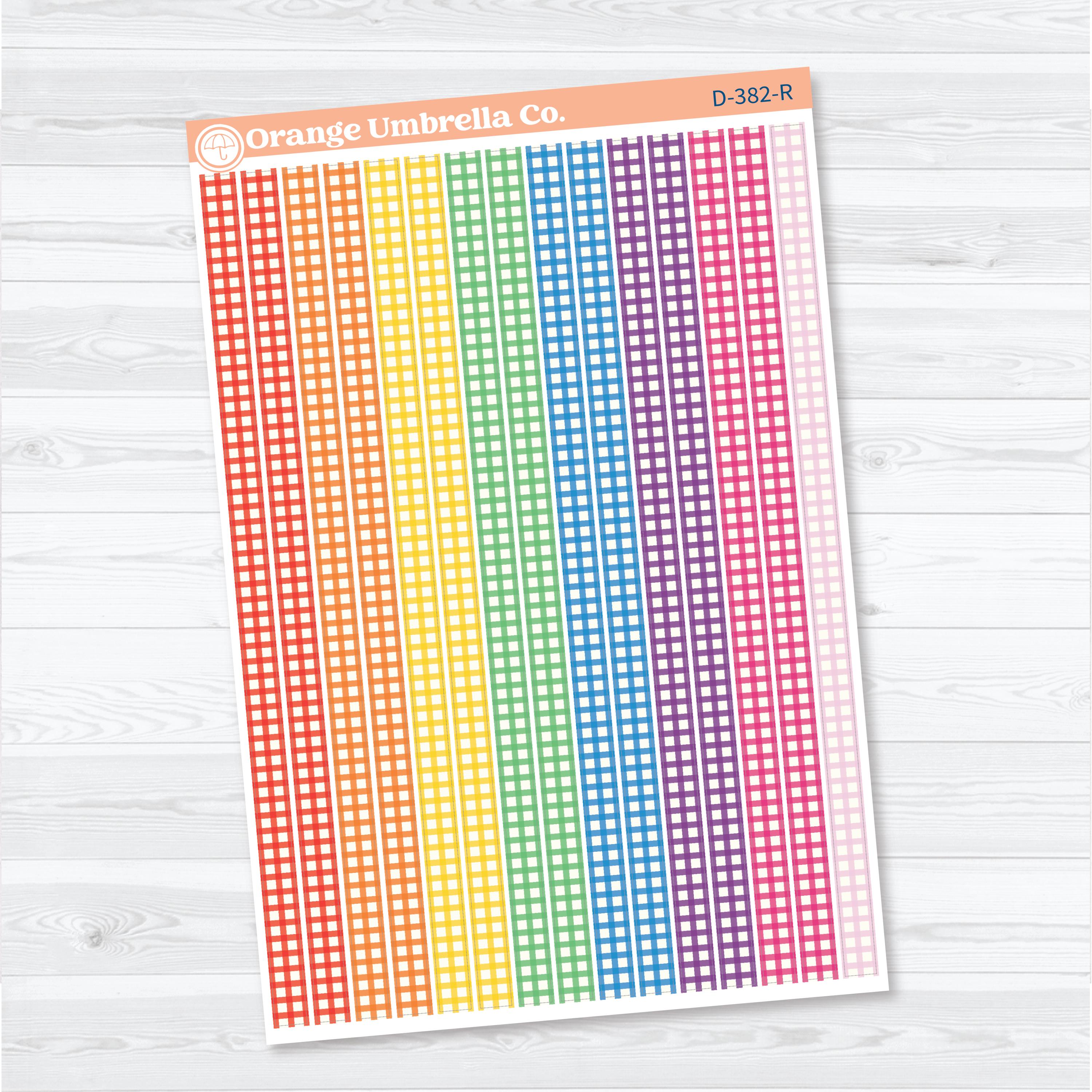 Gingham Thin Washi Deco | Planner Washi Stickers | D-382
