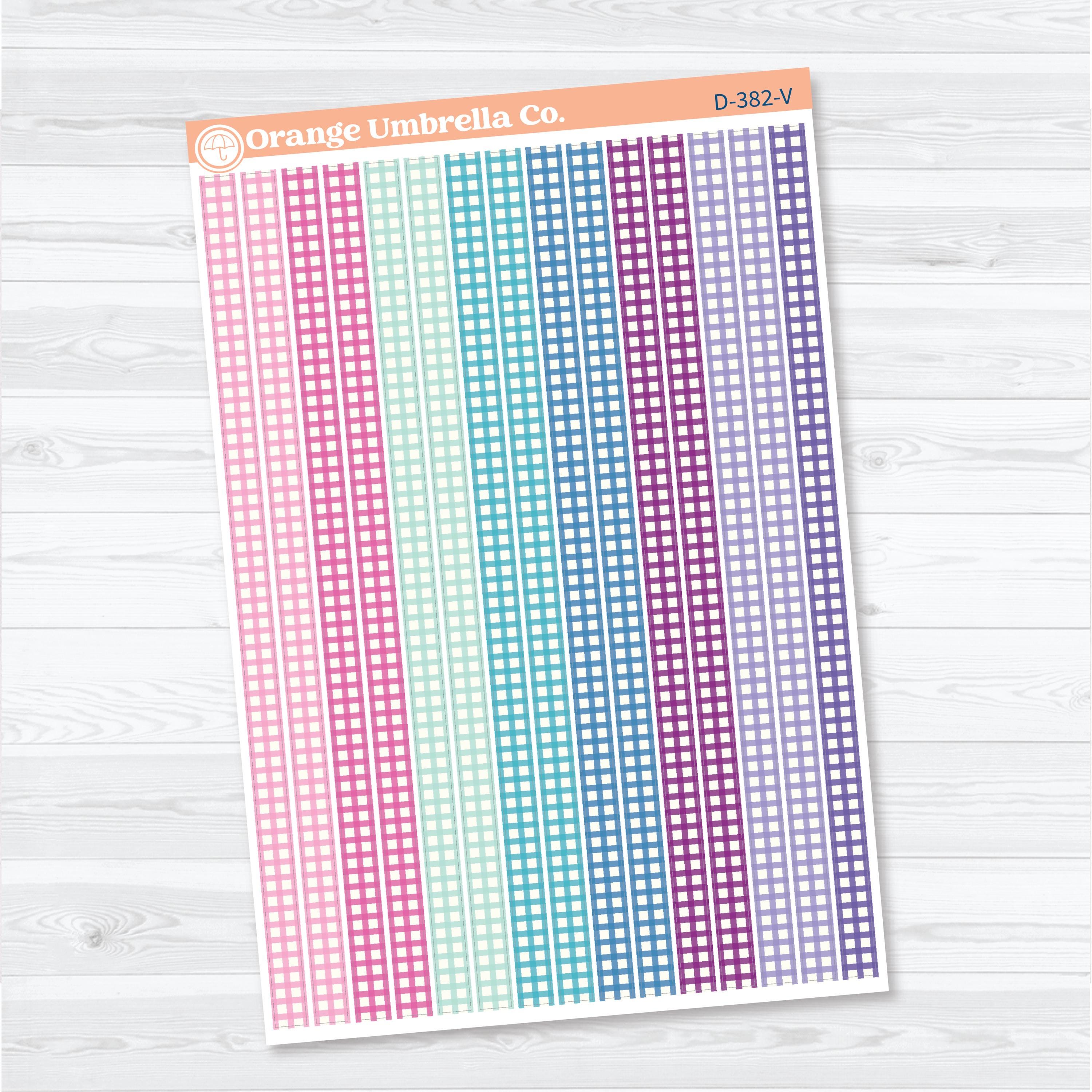 Gingham Thin Washi Deco | Planner Washi Stickers | D-382