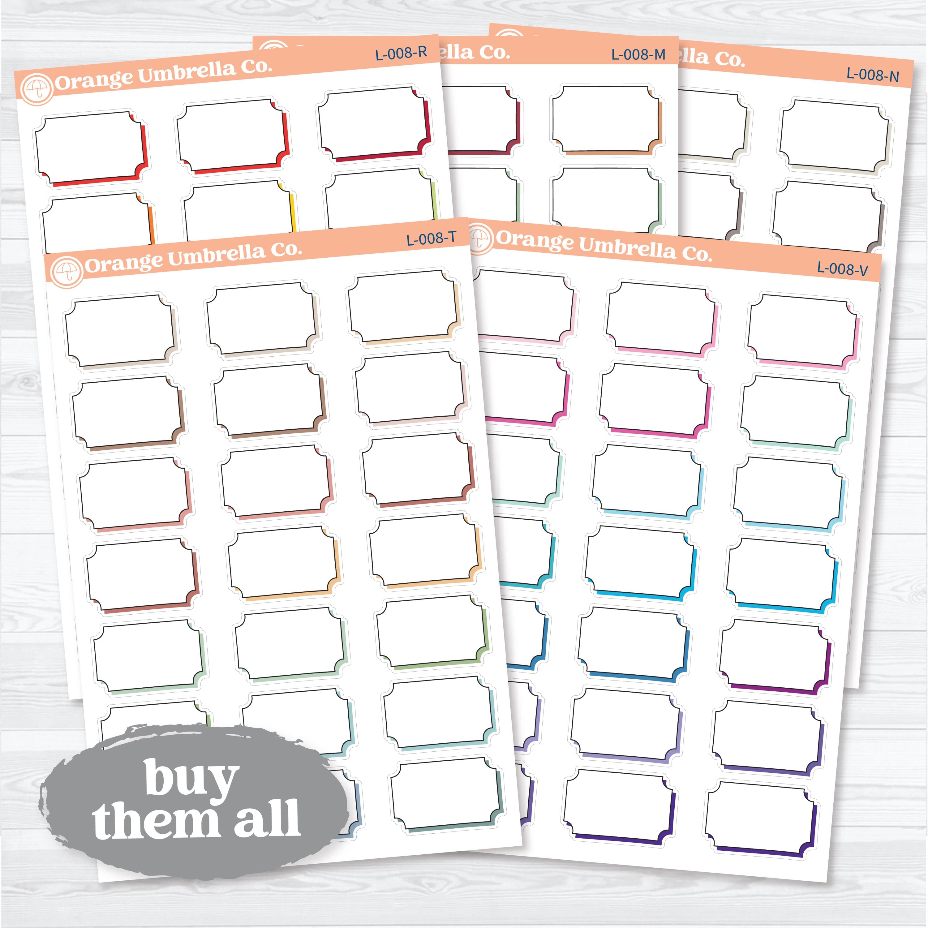 Shadow Ticket Stub Labels | Planner Stickers | L-008